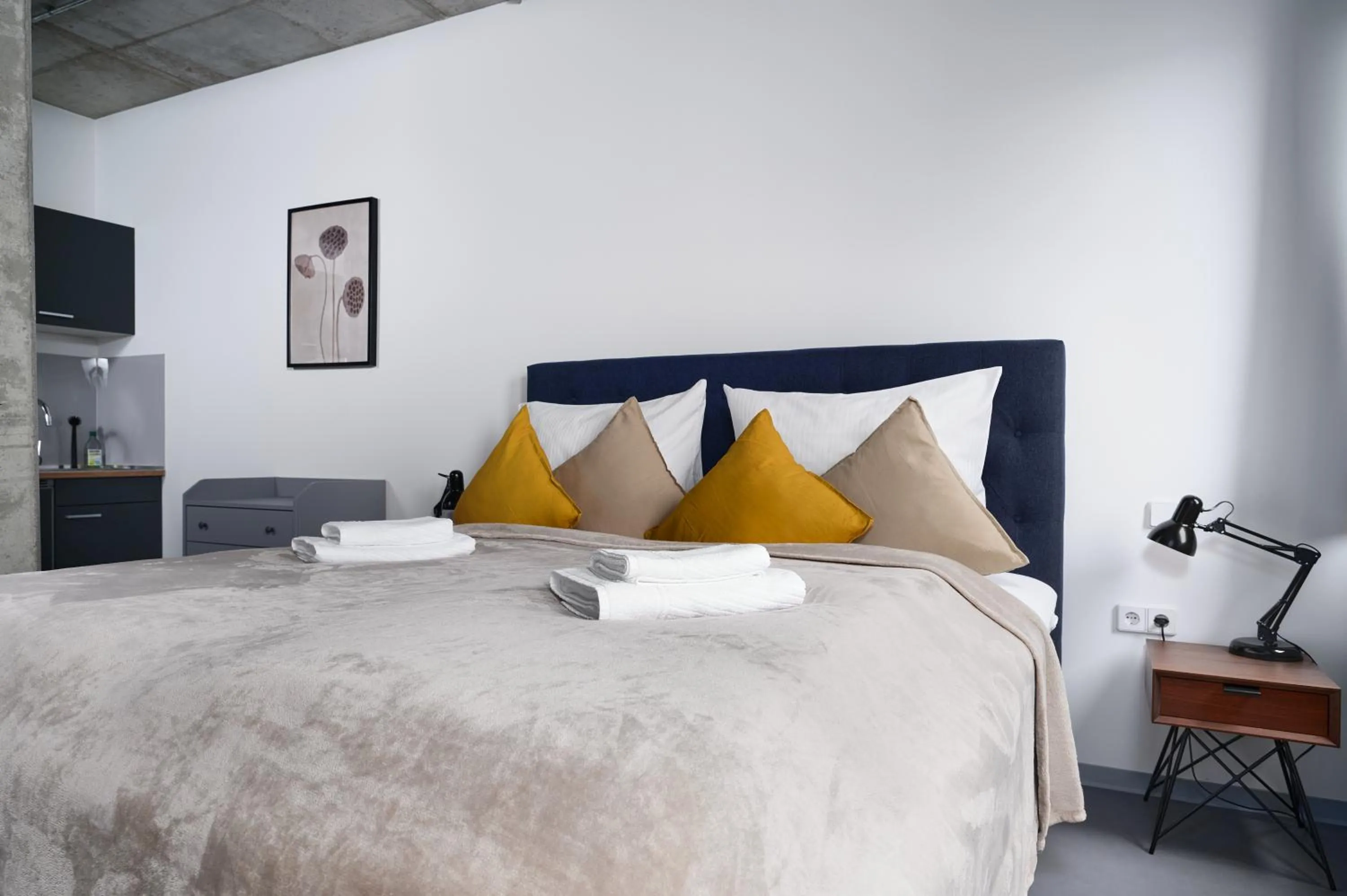 Bed in Stylisches Studio im Herzen Leipzigs