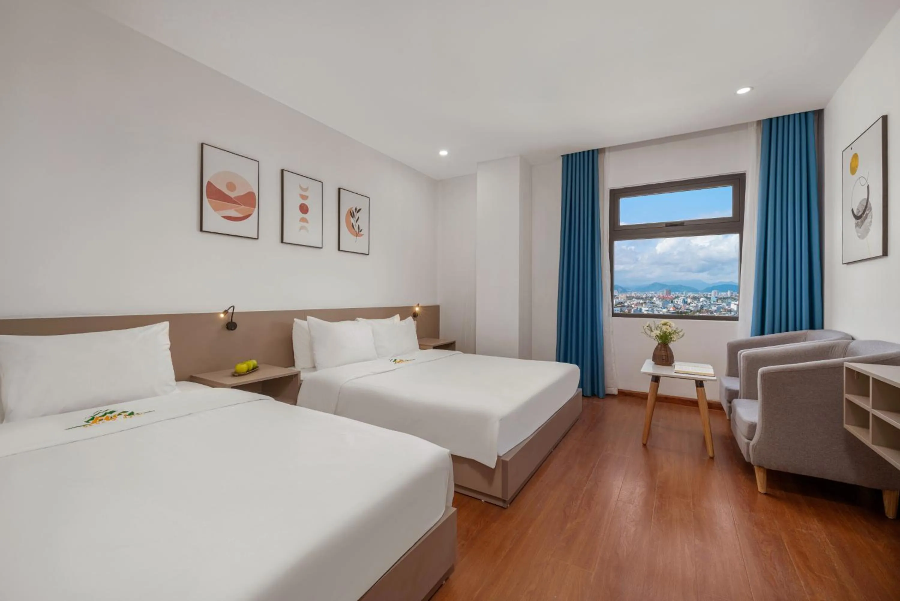 Bed in Fansipan Da Nang Hotel