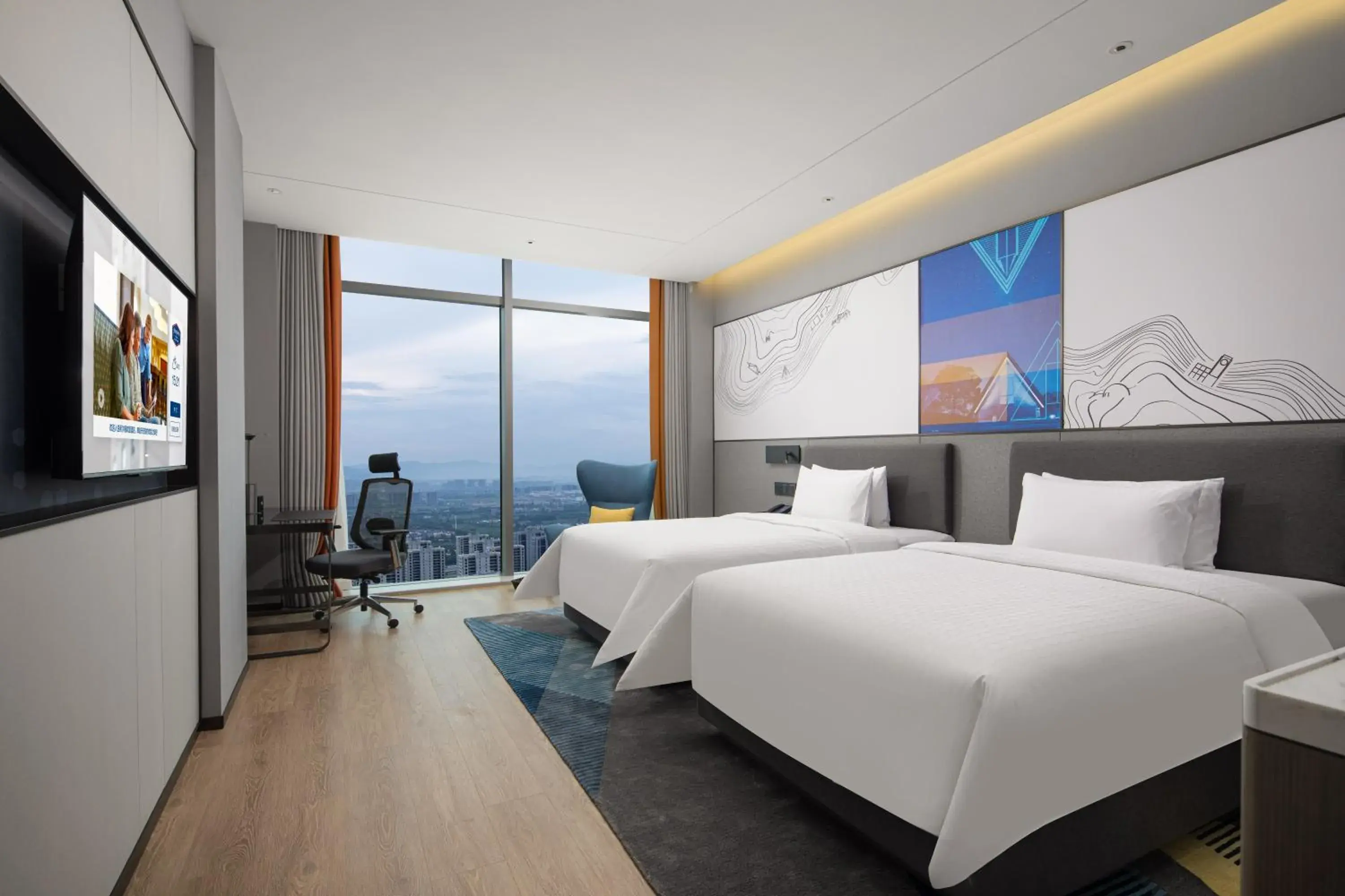 Superior Twin Room in Hampton by Hilton Hangzhou Liangzhu Superior Twin Room in Hampton by Hilton Hangzhou Liangzhu
