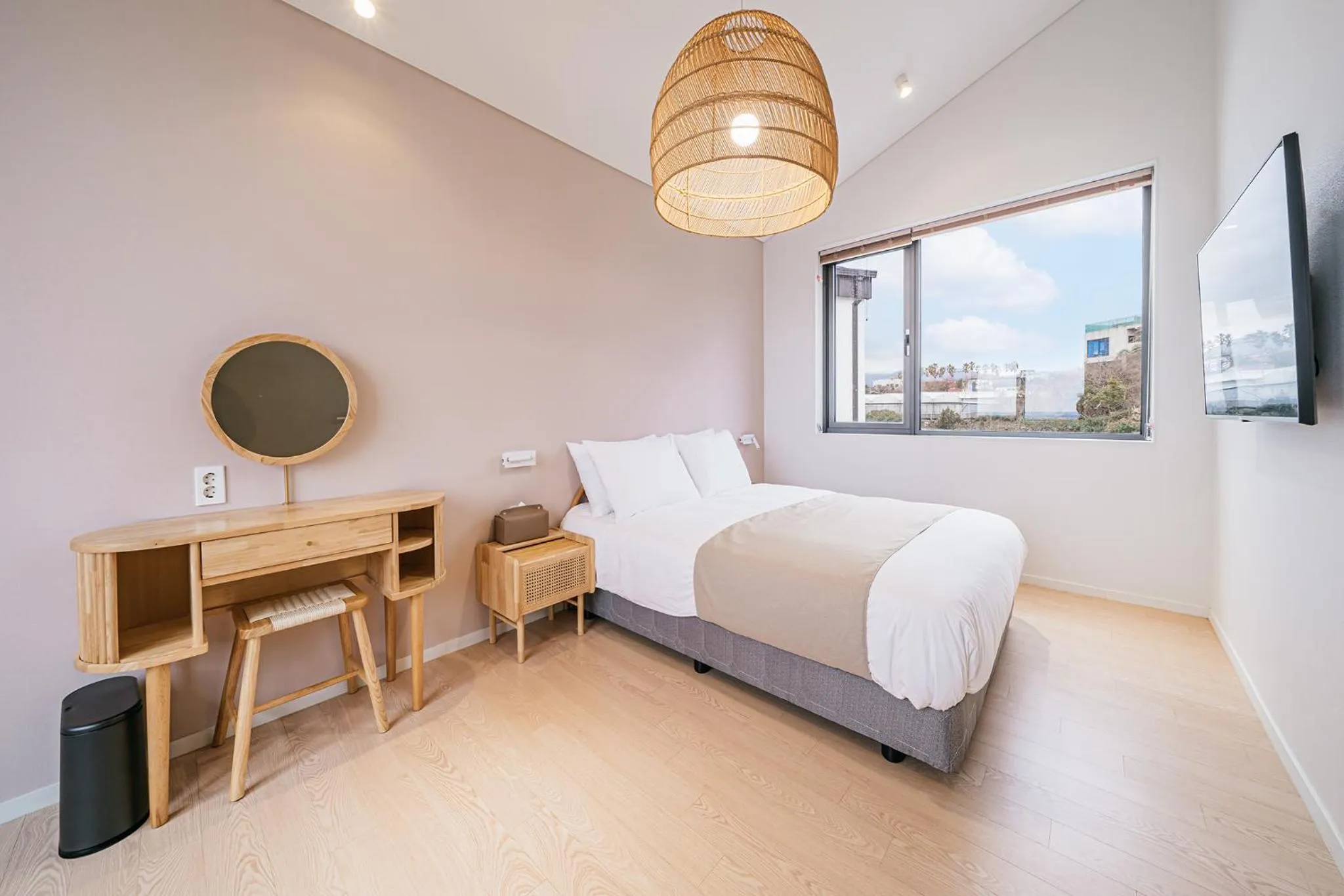 Bed in Ddosi Aewol Pool Villa