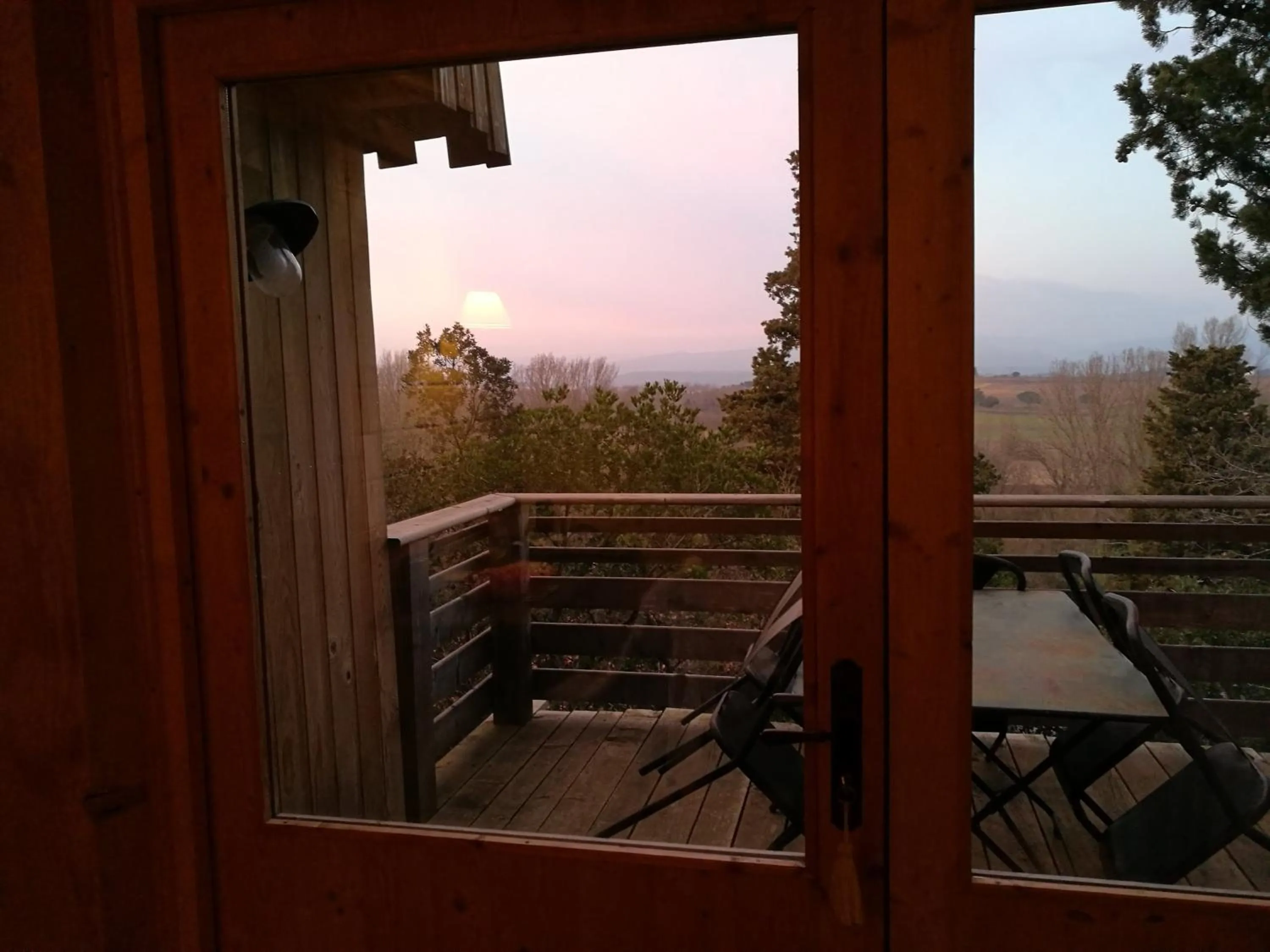 Balcony/Terrace in Les Cabanes Dans Les Bois Logis Hôtel