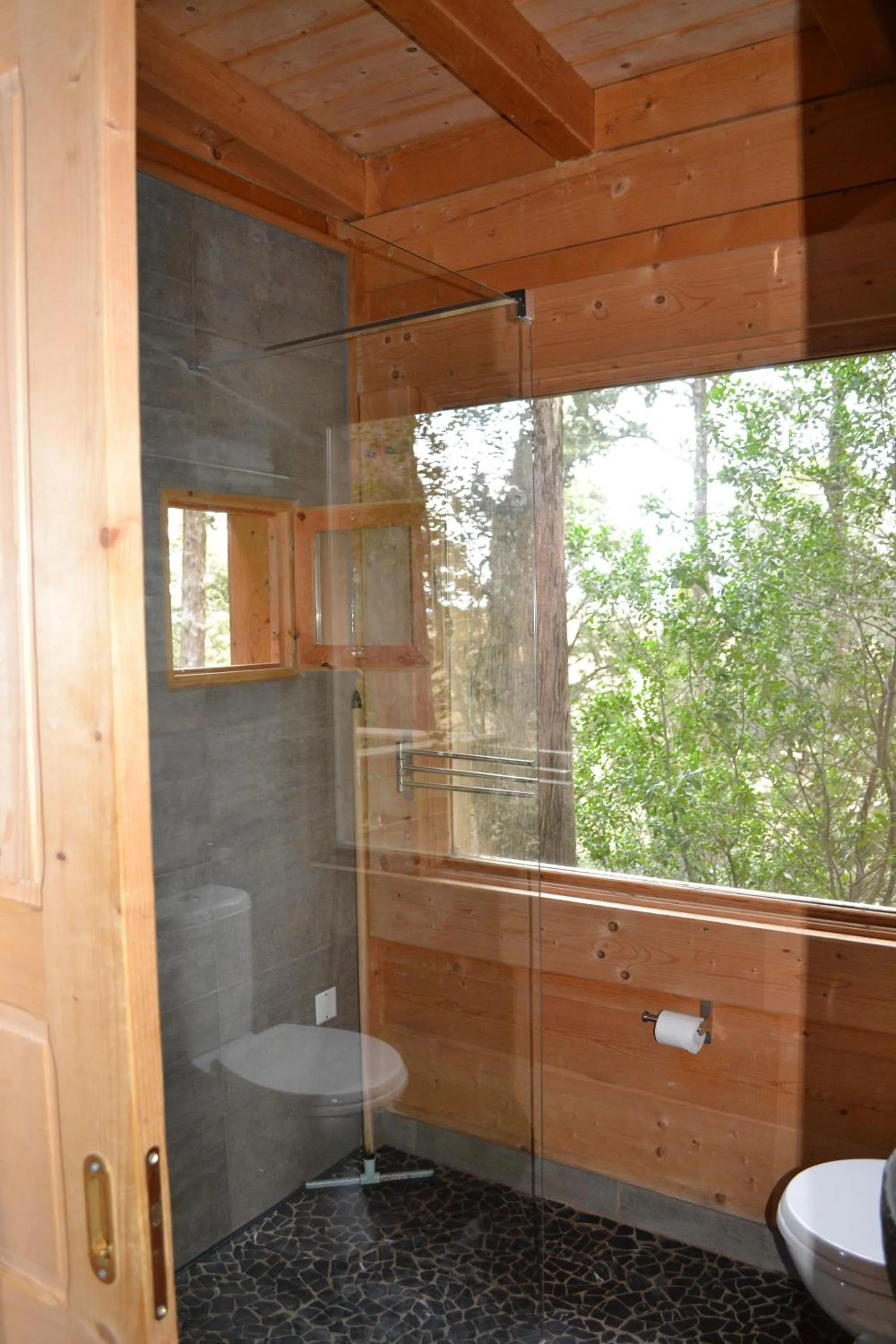 Shower in Les Cabanes Dans Les Bois Logis Hôtel