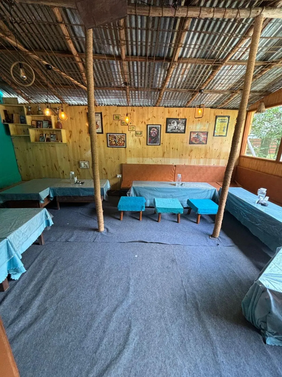 Dining area in Beholden Stay And Cafe - A Luxury Boutique Hotel In Manali