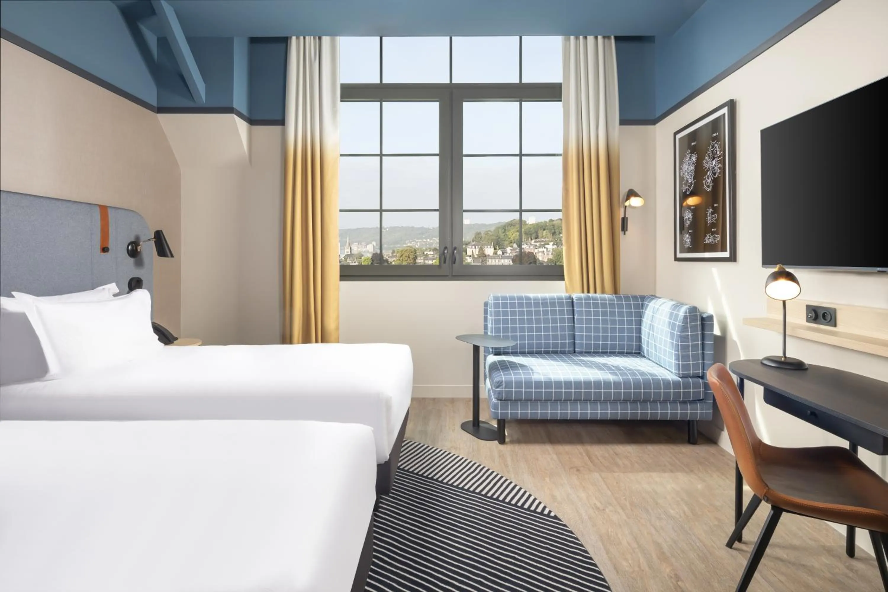 Bedroom, Bed in Hyatt Place Rouen