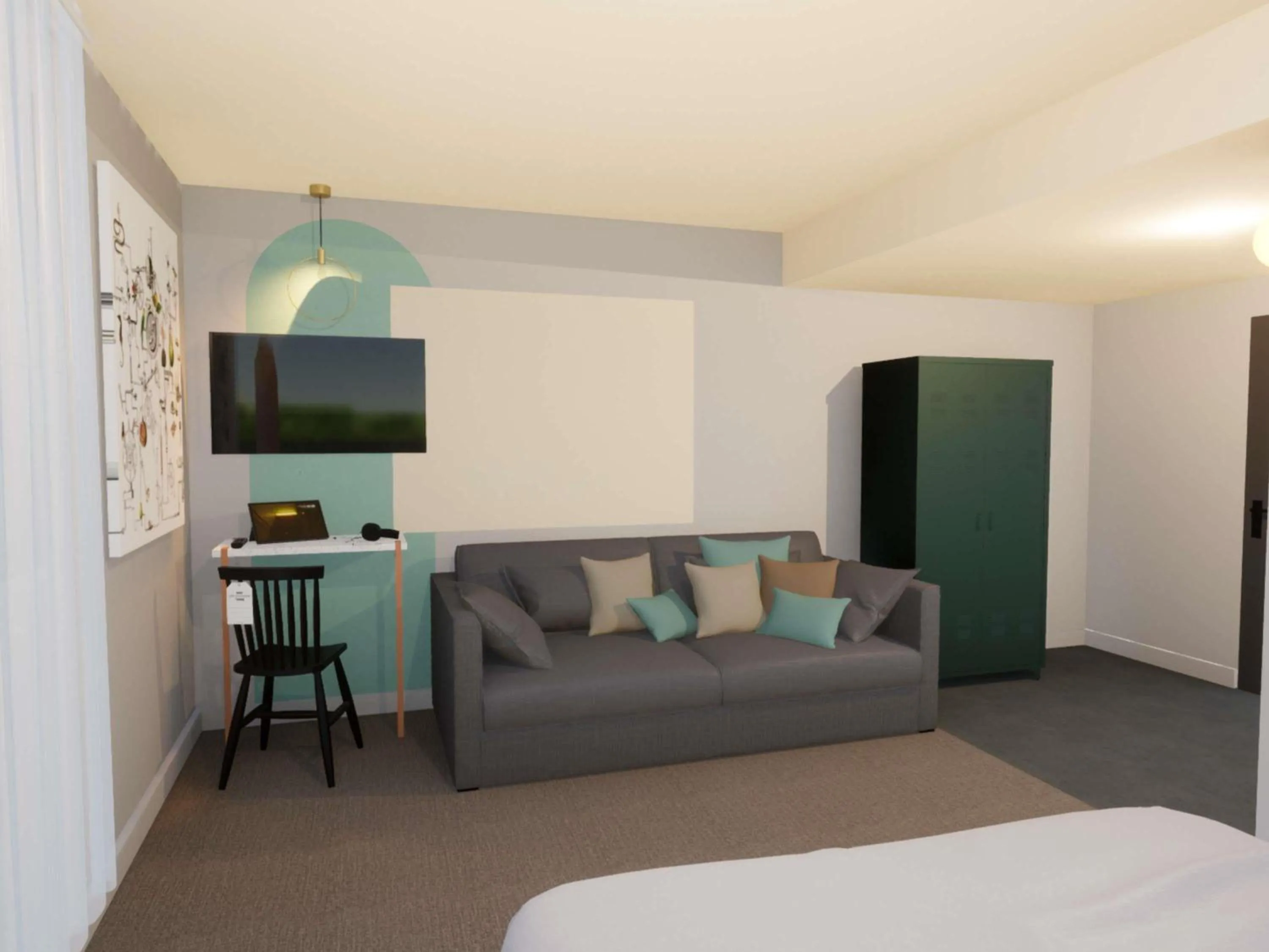 Bedroom, Bed in Greet Hotel Brest Aéroport