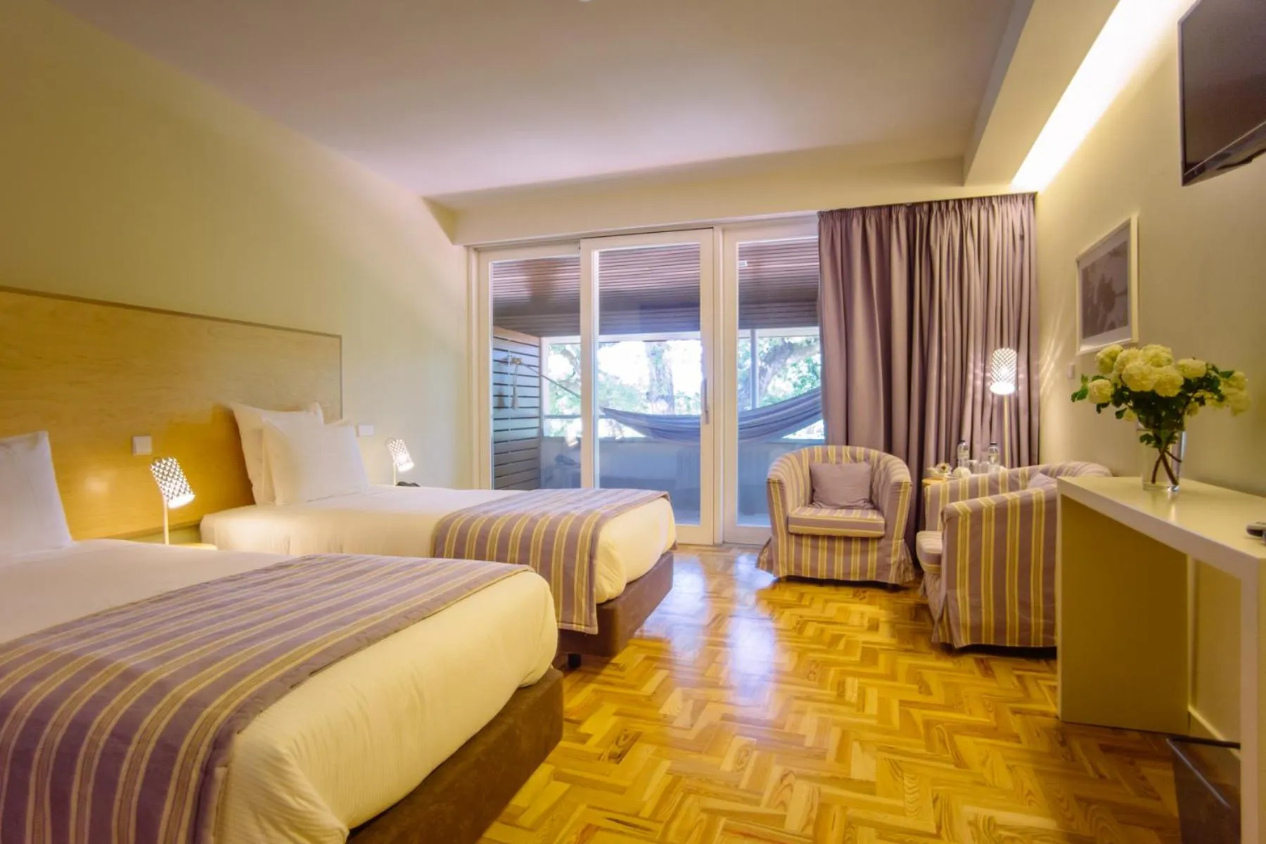 Balcony/Terrace, Bed in Hotel Rural Misarela