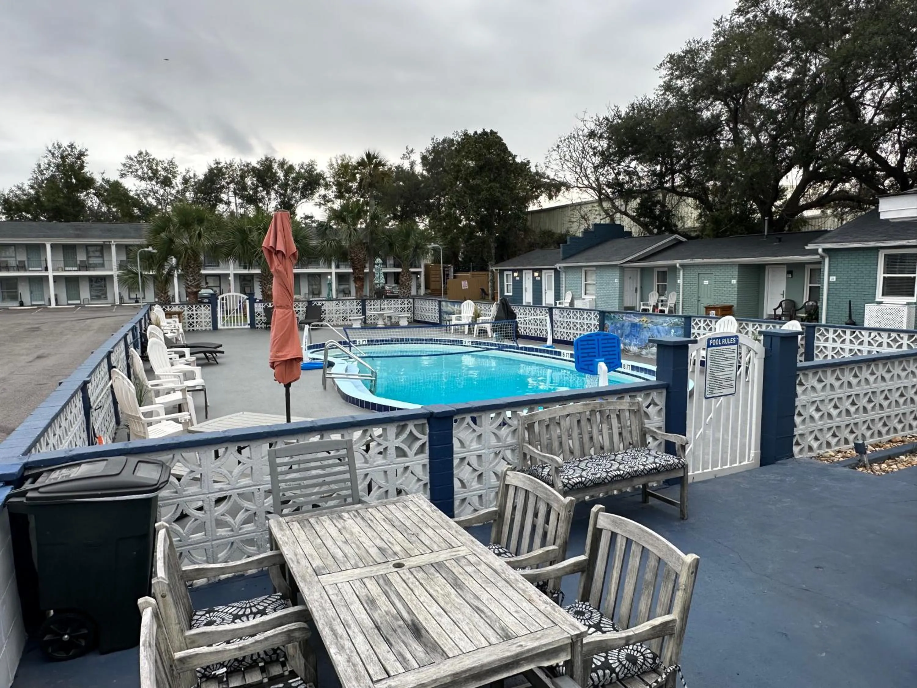 Pool view in Gulf Coast Inn