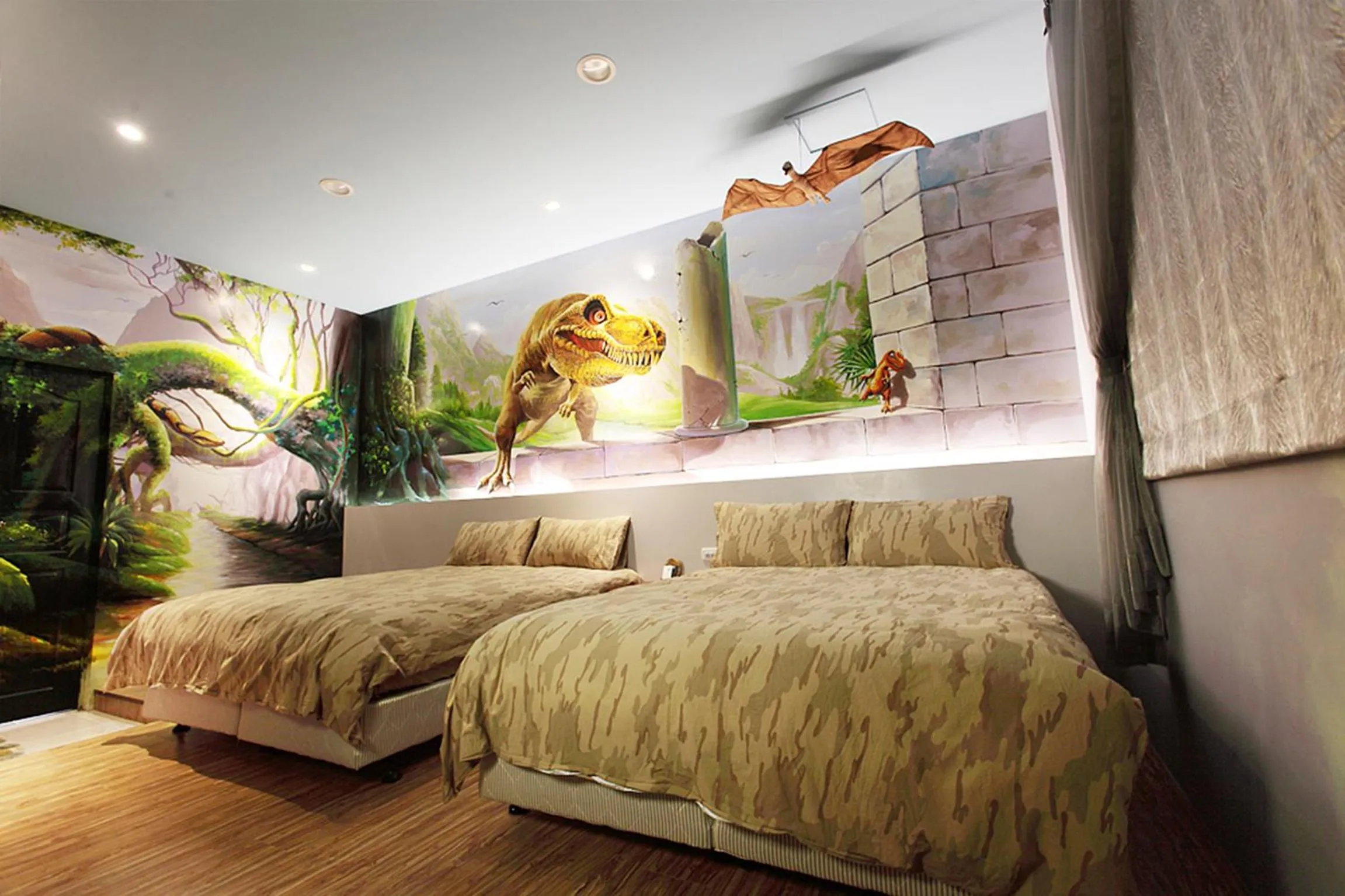 Photo of the whole room, Bed in 3D Sunflower Embossed B&B