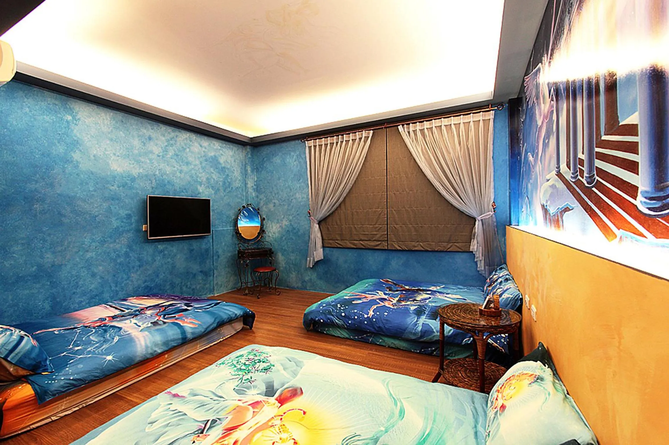 Photo of the whole room, Bed in 3D Sunflower Embossed B&B