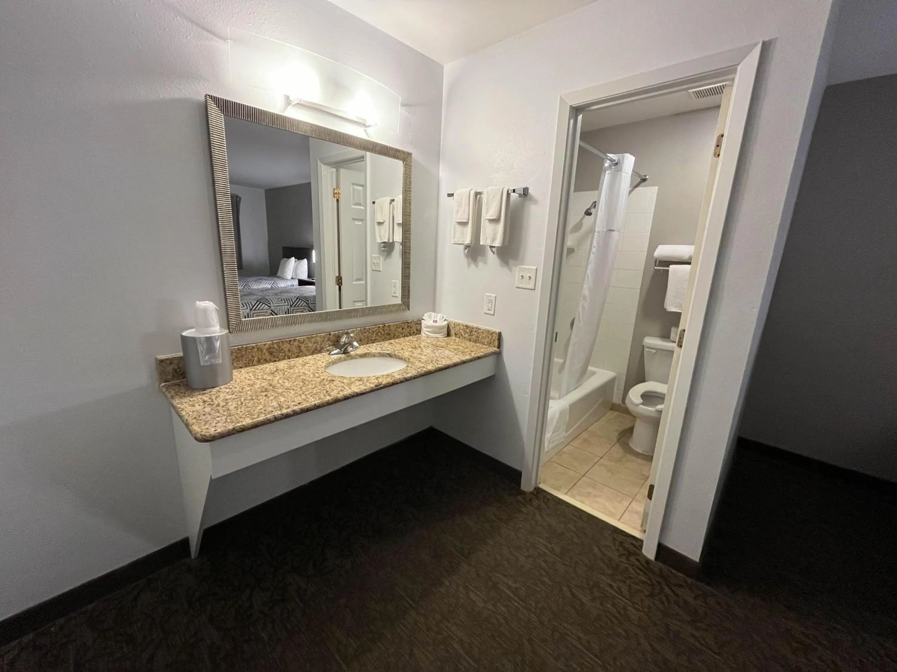 Bathroom in Motel 6 Junction, TX Llano River