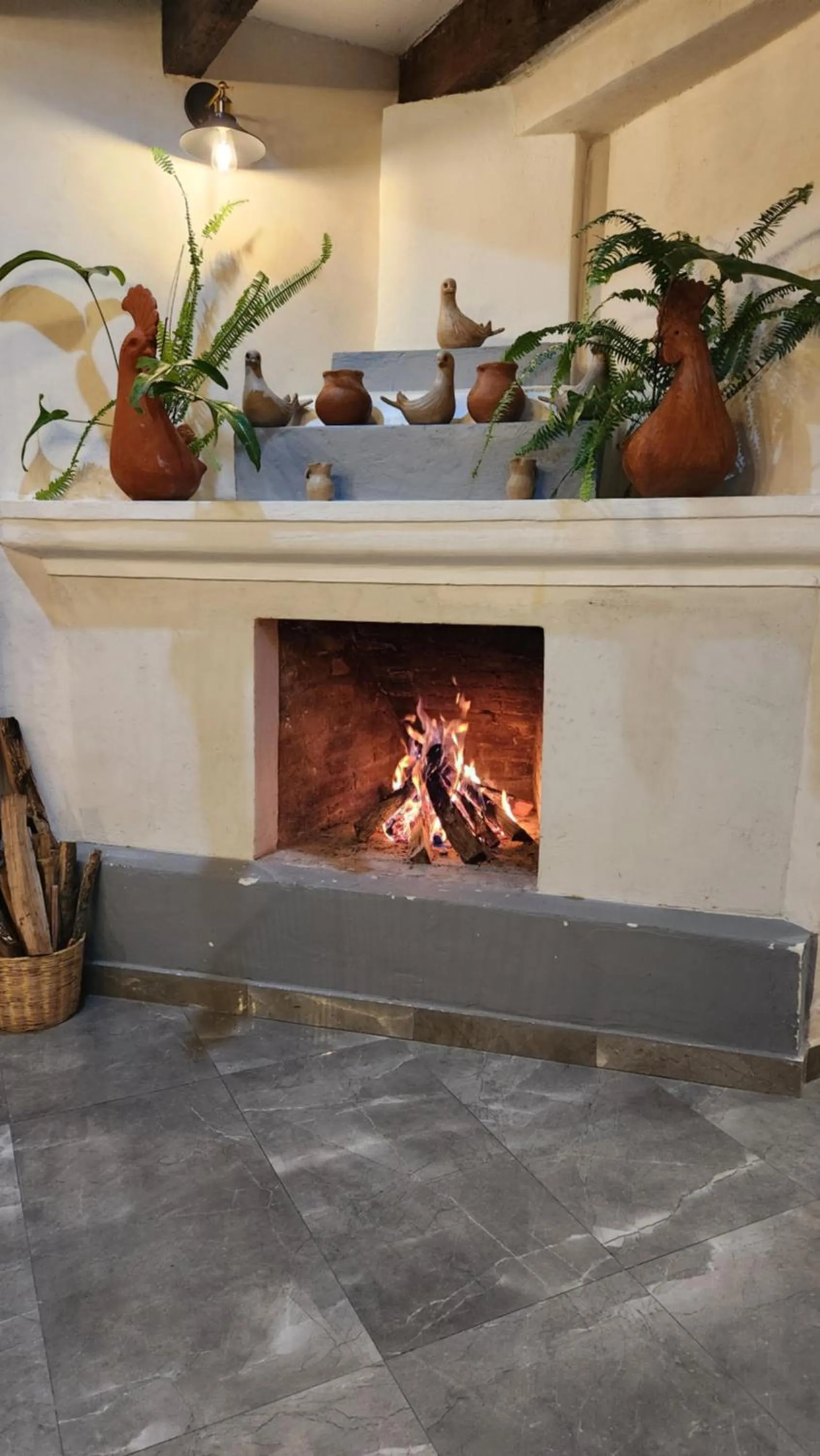 fireplace in Piedra Negra Boutique Hotel