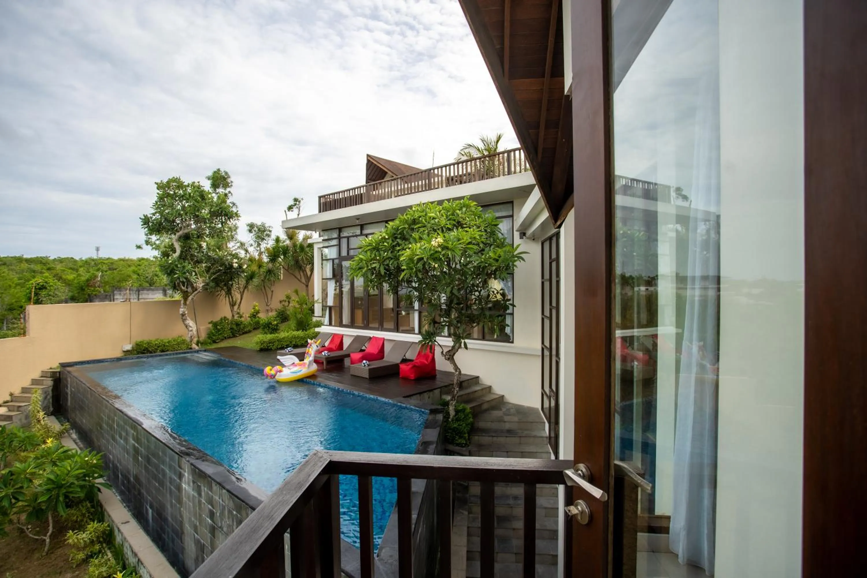Pool view in Jimbaran Sea View Villa