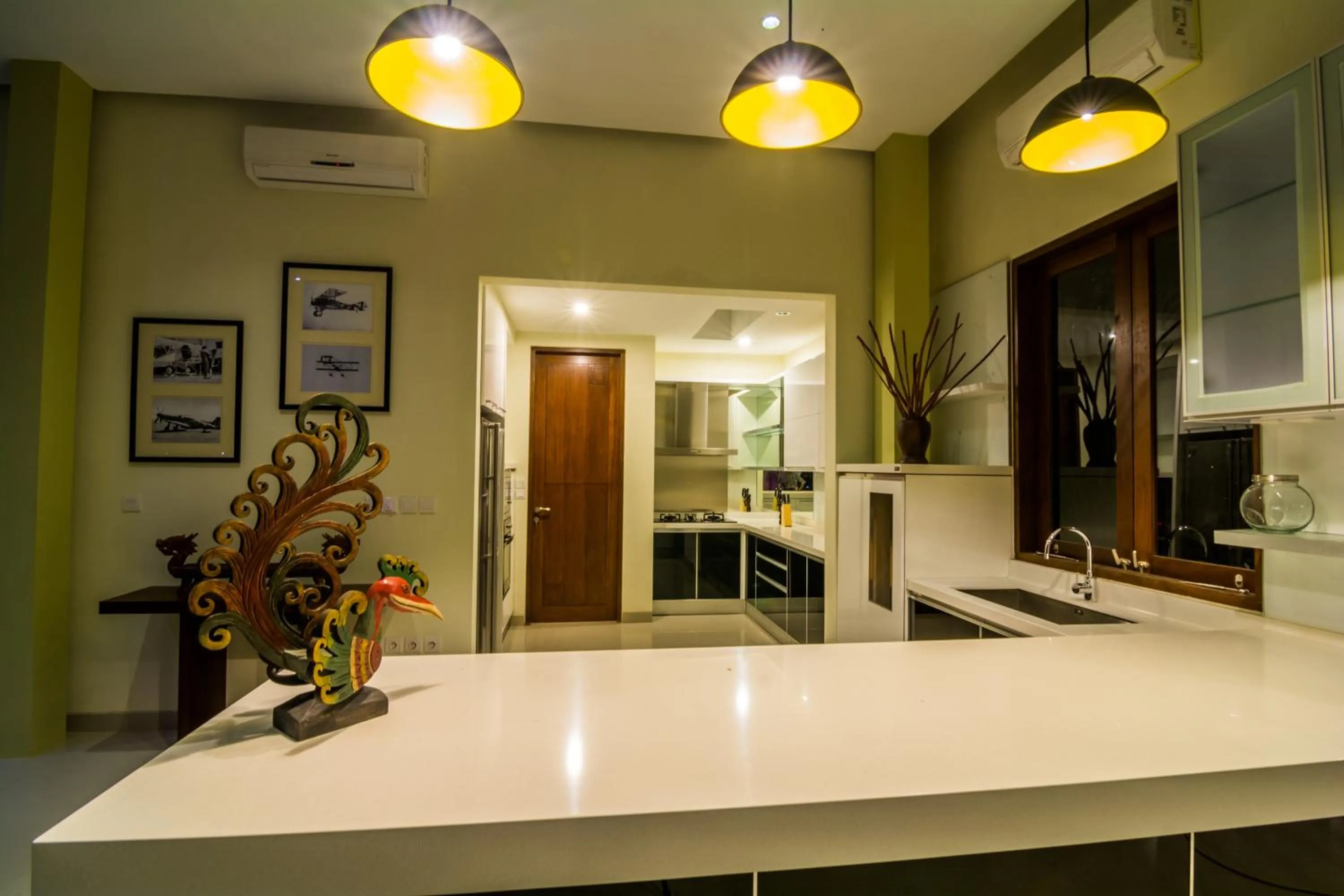 Kitchen or kitchenette in Jimbaran Sea View Villa