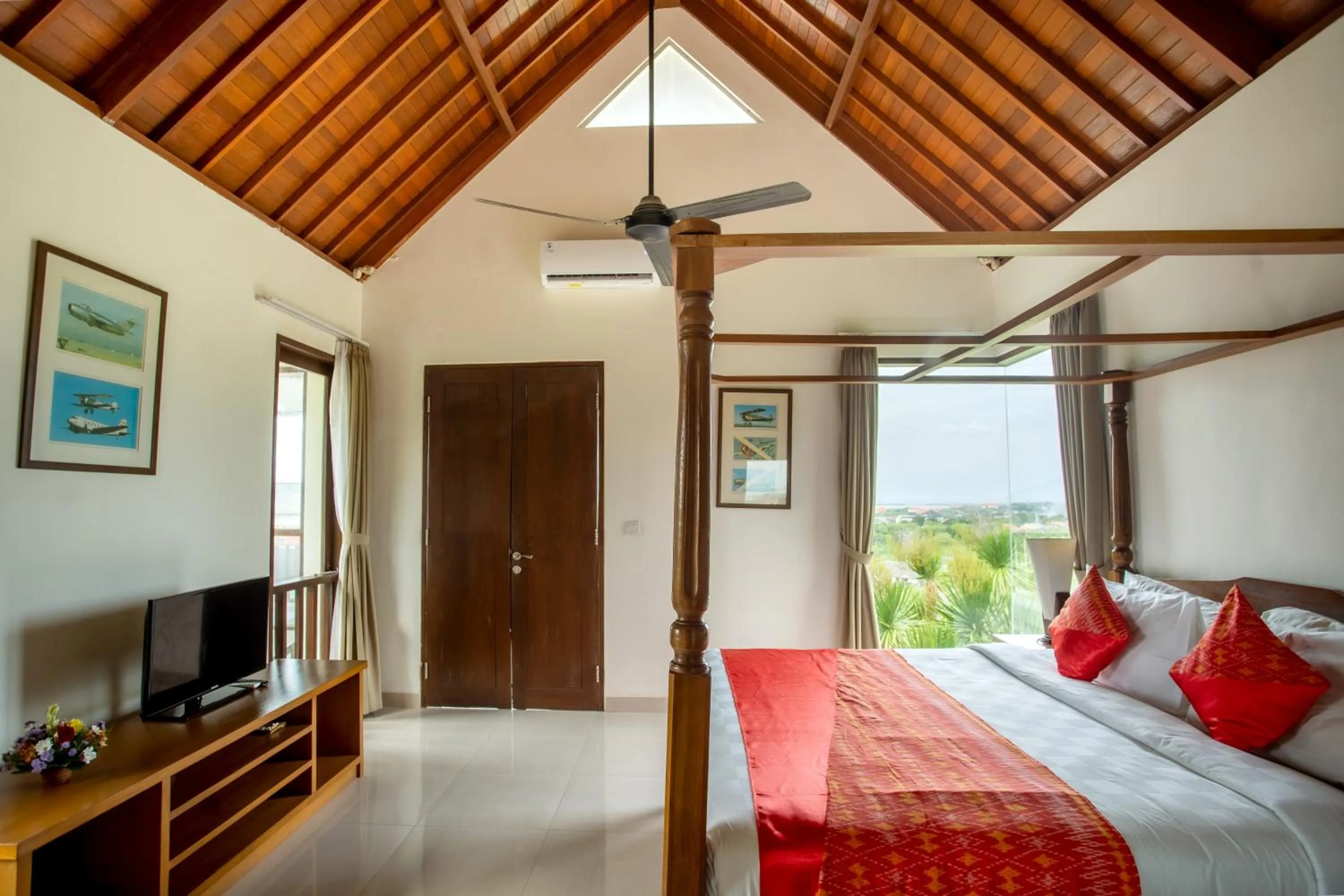 Bed in Jimbaran Sea View Villa