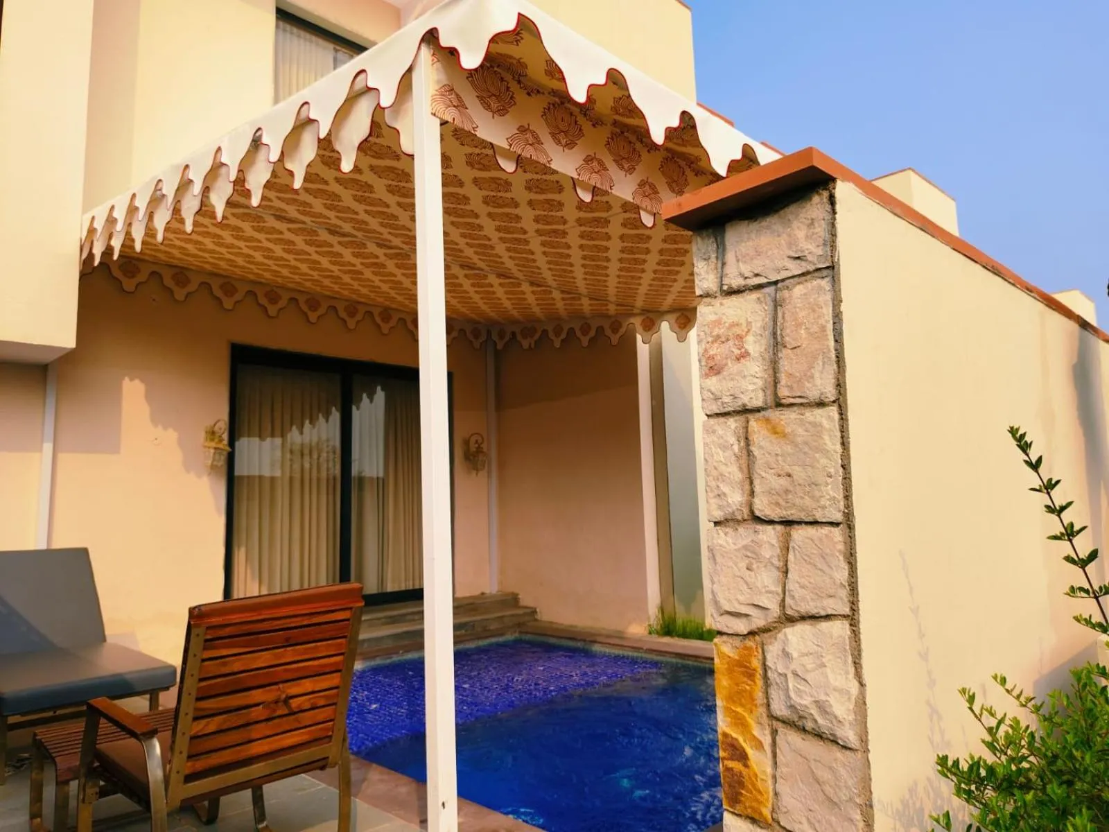 Pool view in Bookmark Resorts, Jogi Mahal, Ranthambore