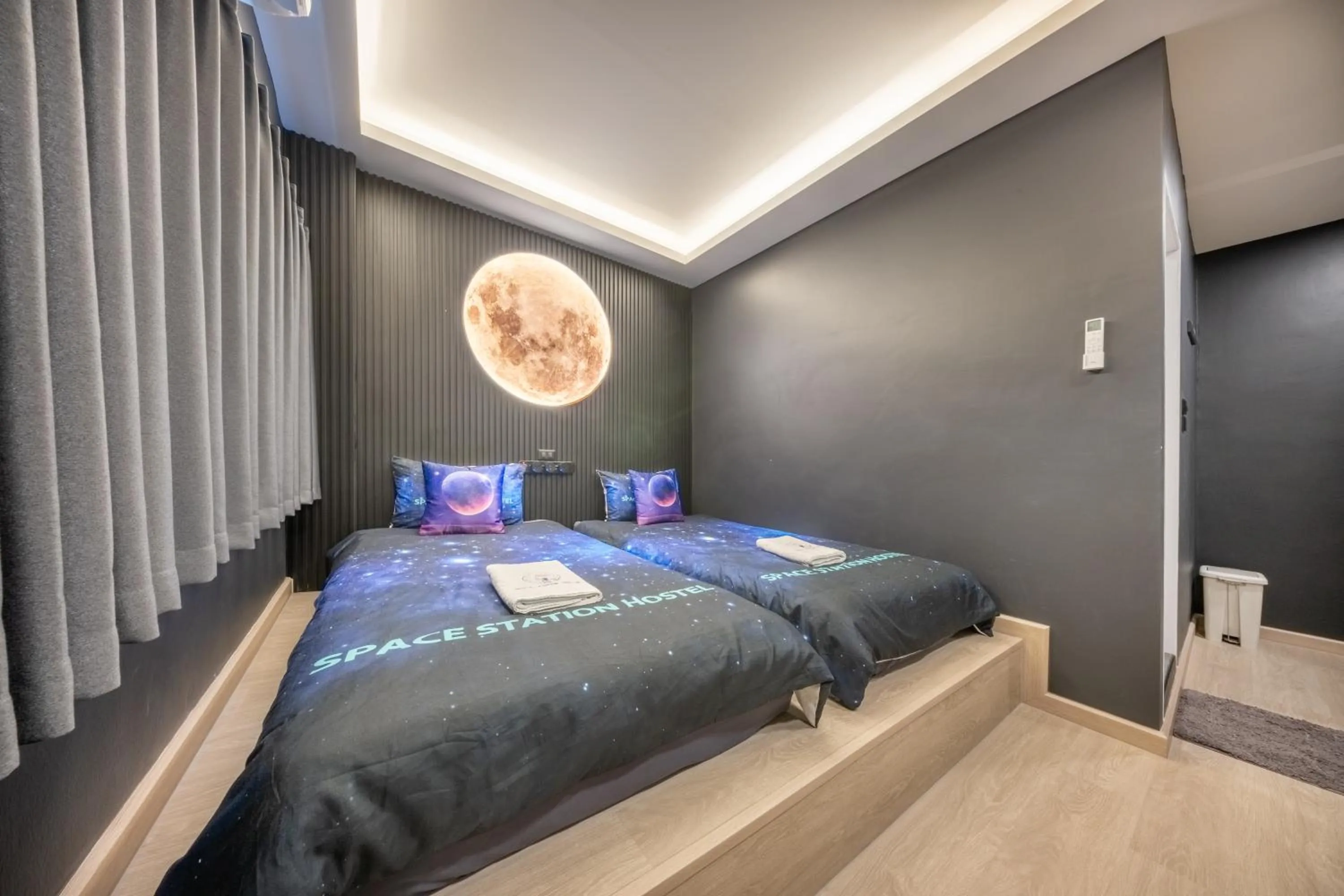 Bed in Space Station Hostel