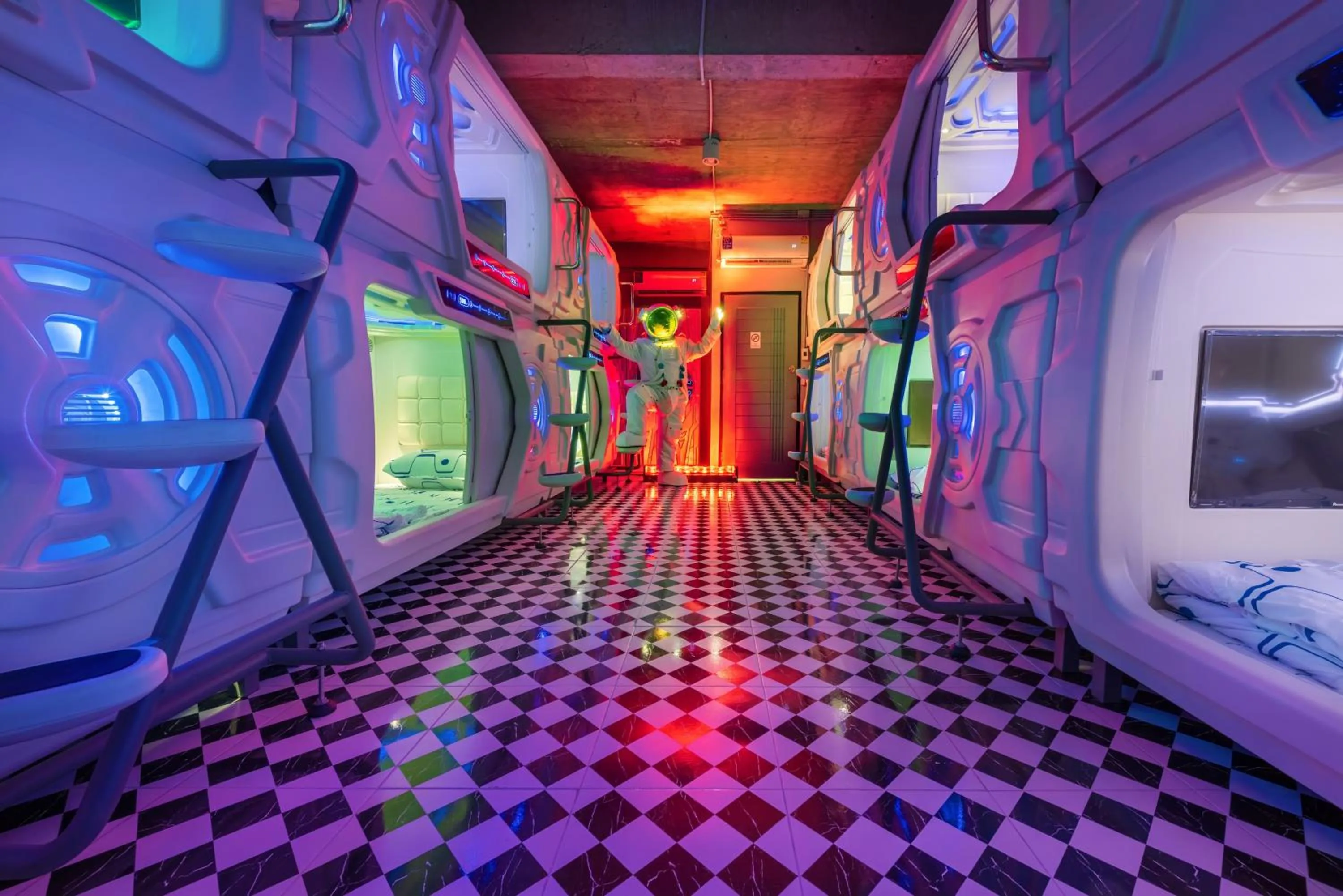 Bedroom in Space Station Hostel