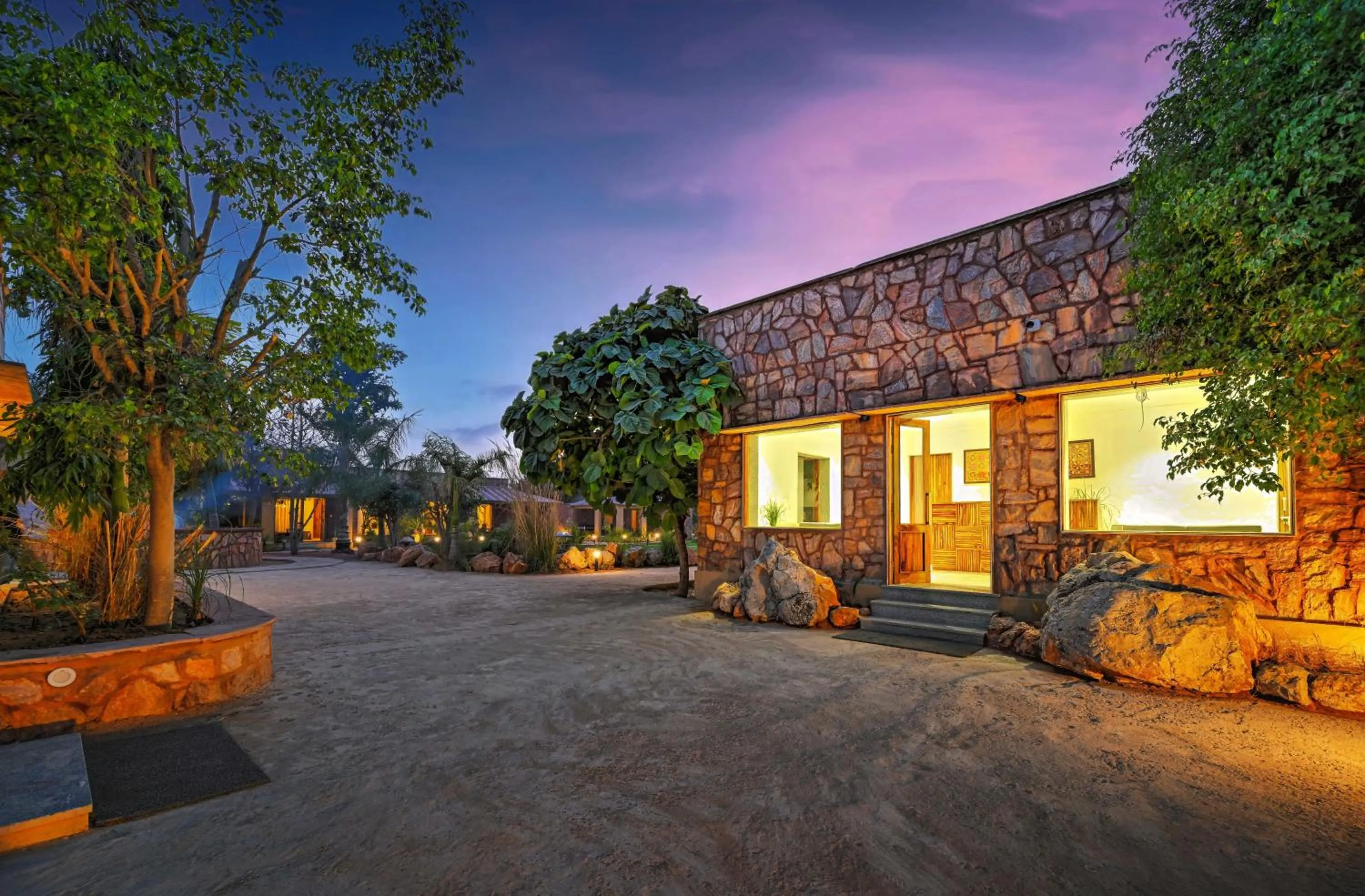 Lobby or reception in Aranya Vilas, Ranthambhore
