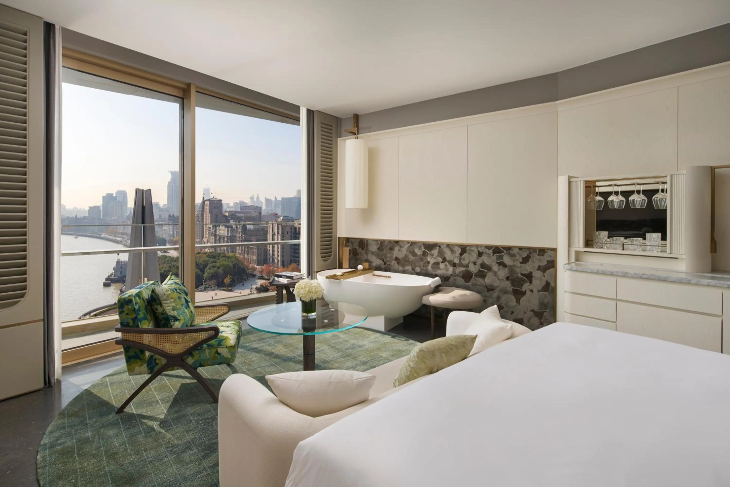 Bathroom, Bed in Regent Shanghai on the Bund