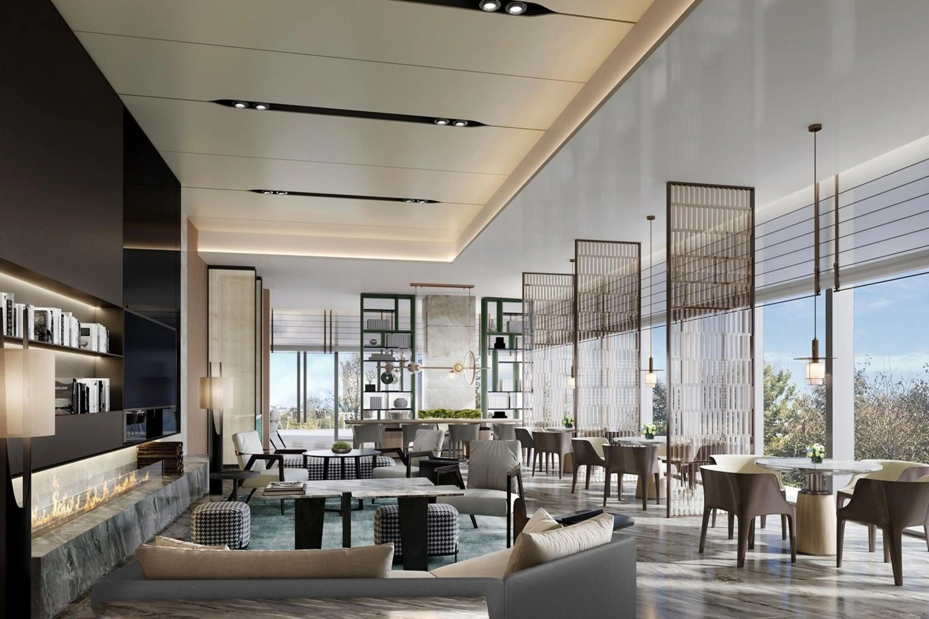 Lounge or bar in Marriott Executive Apartments Hangzhou