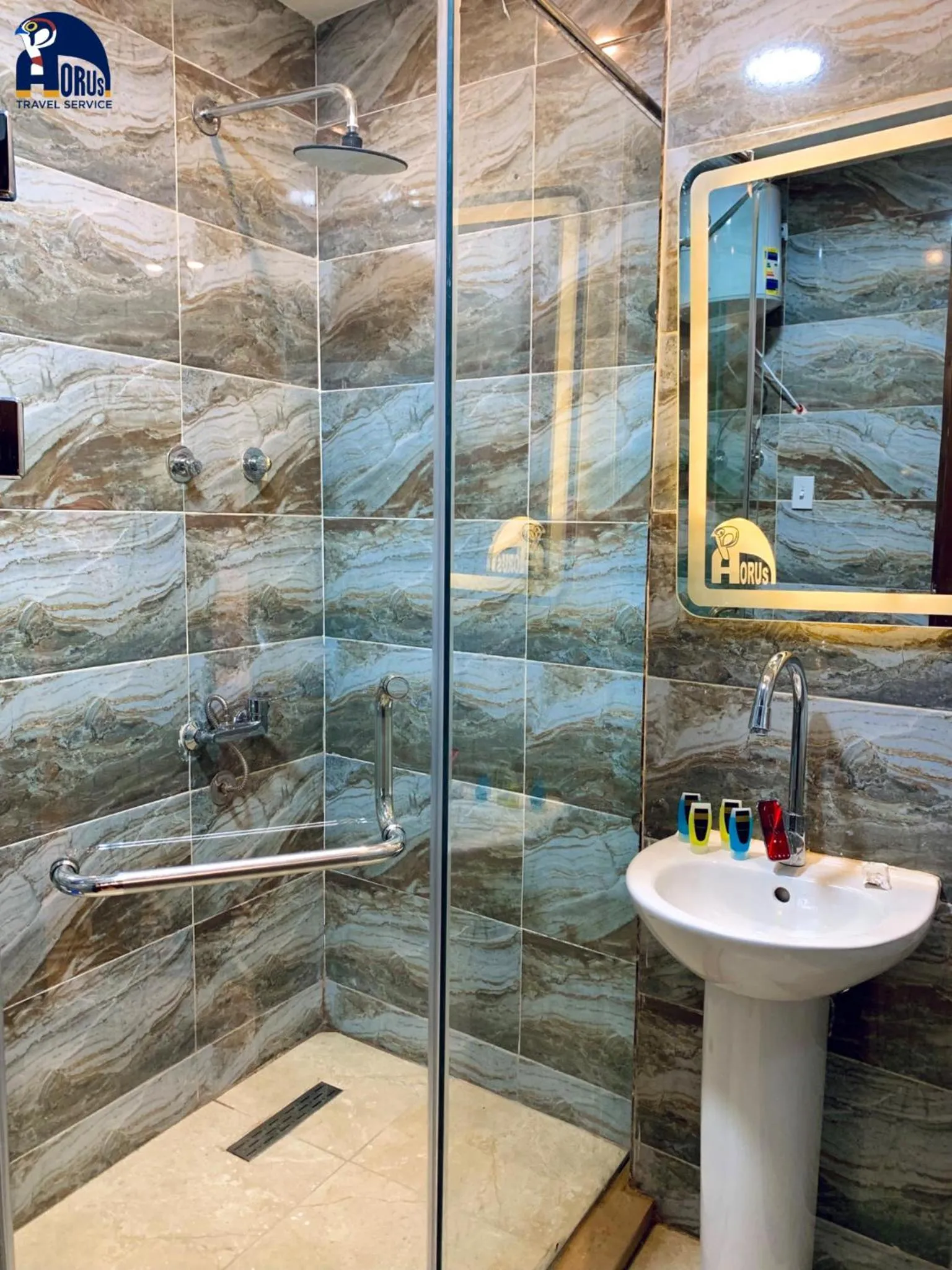 Bathroom in Horus Horizon INN Pyramids View