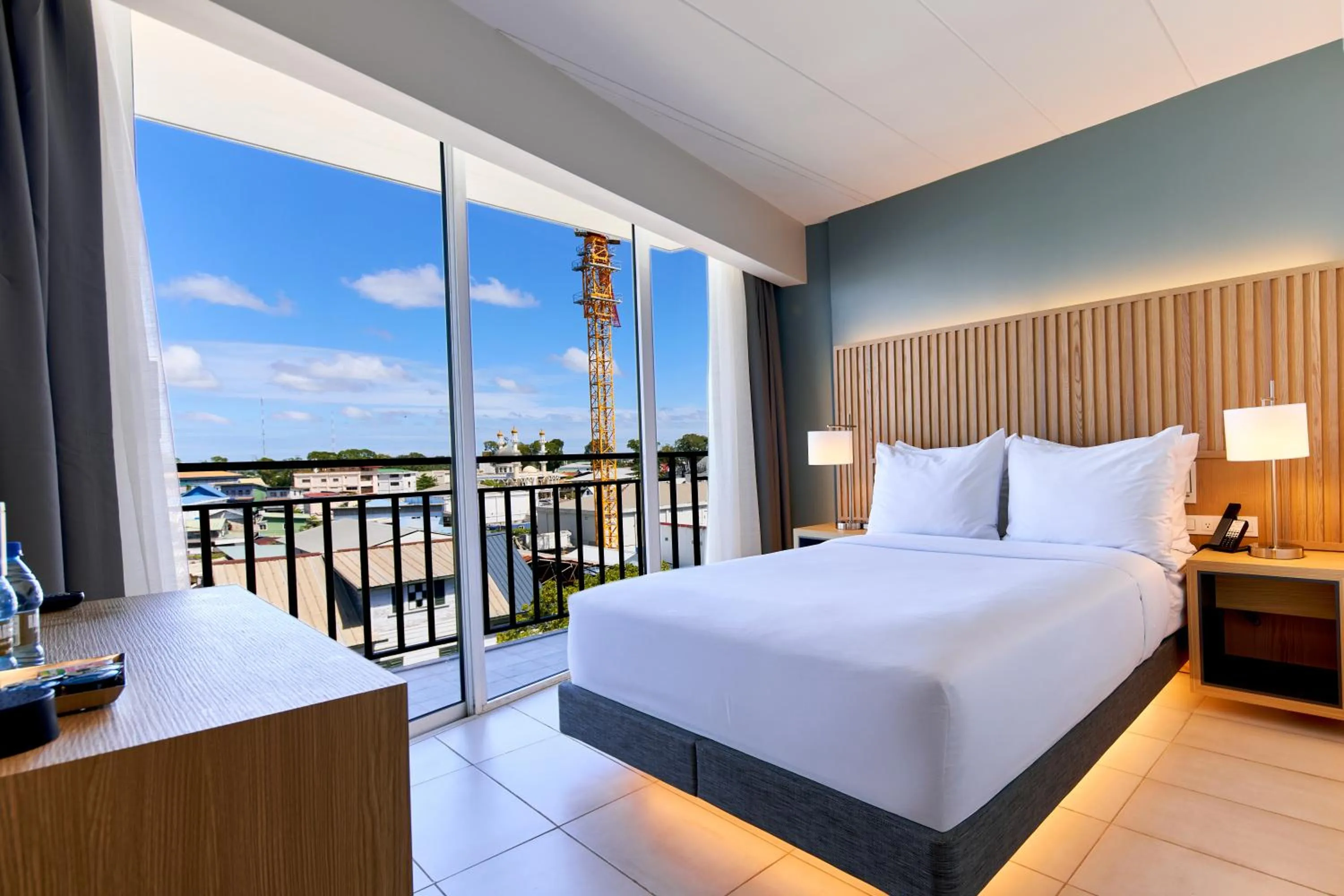 View (from property/room), Bed in Radisson Hotel Paramaribo