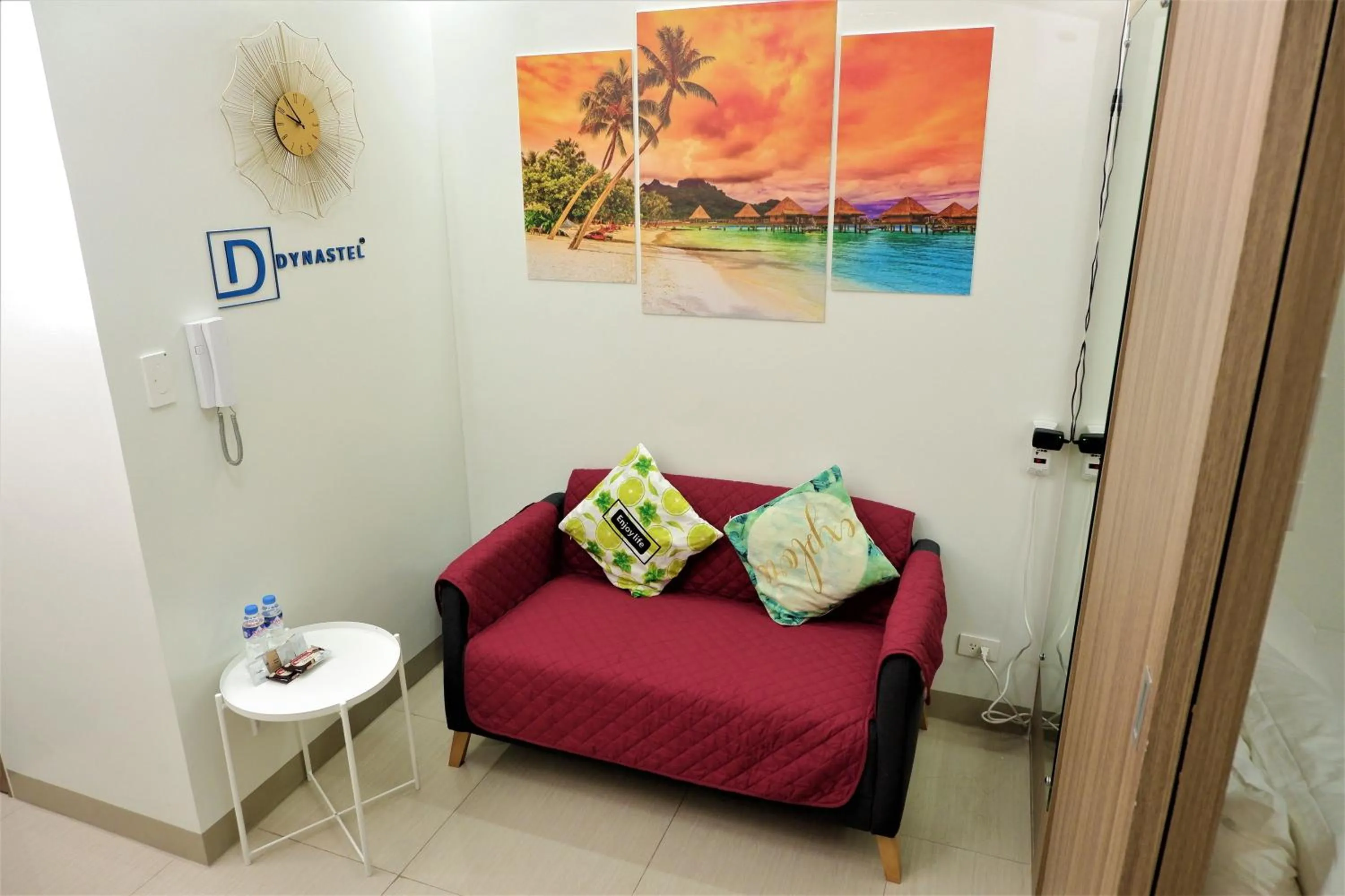 Living room in Shore Residences MOA Dynastel Staycation