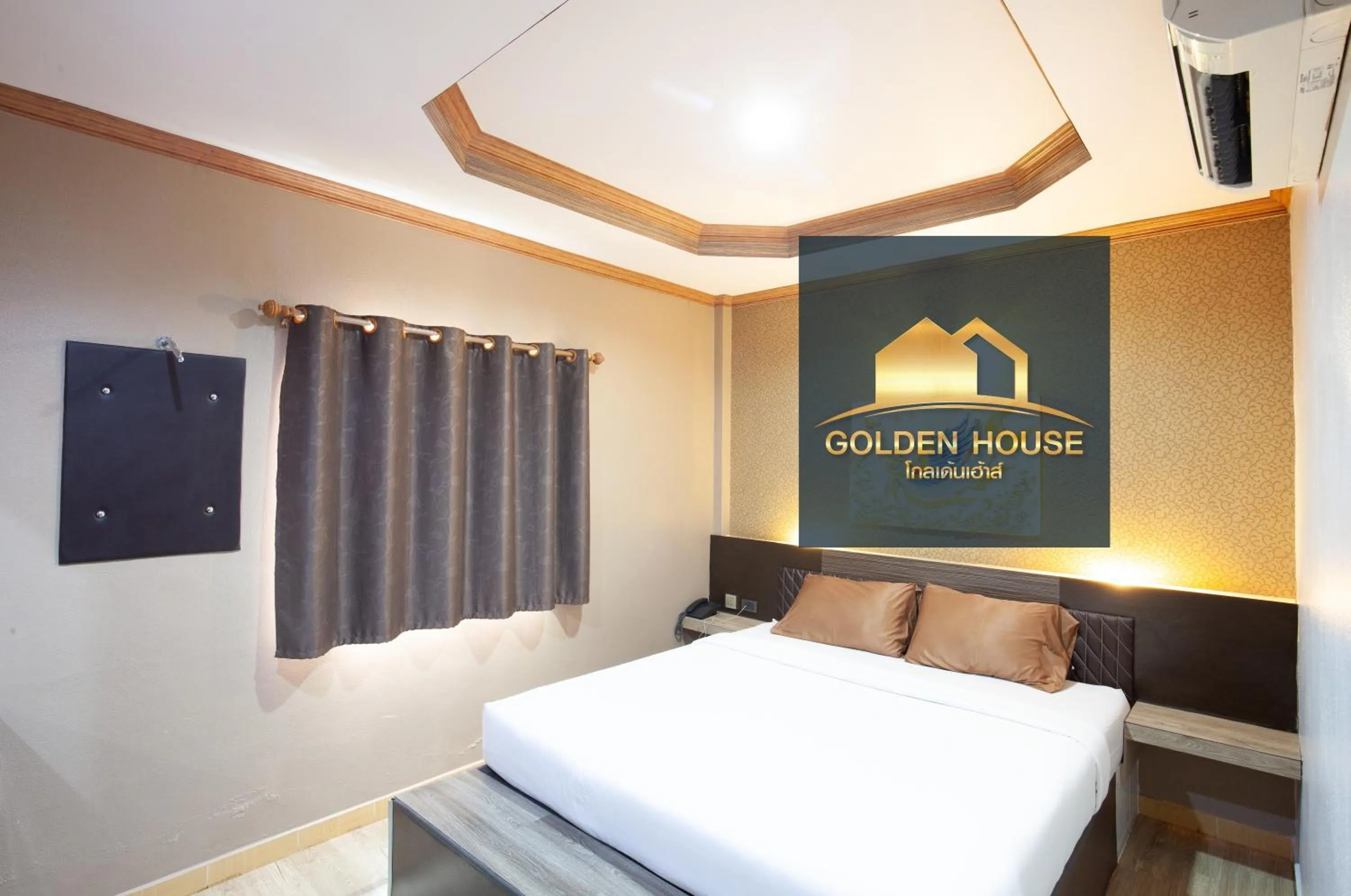 Bed in Golden House Hotel Sakaeo