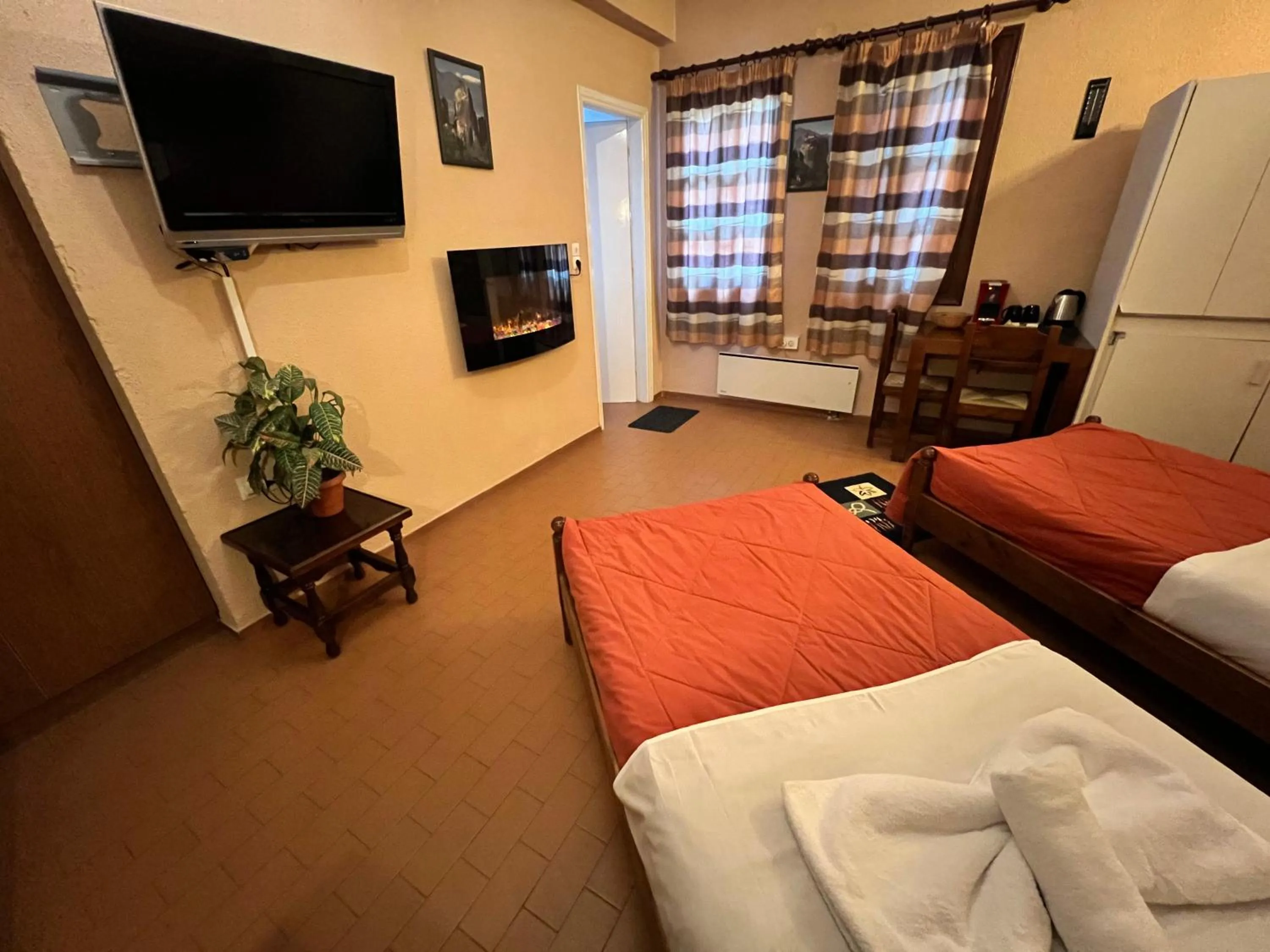 Bed in Rigas Hotel Arachova