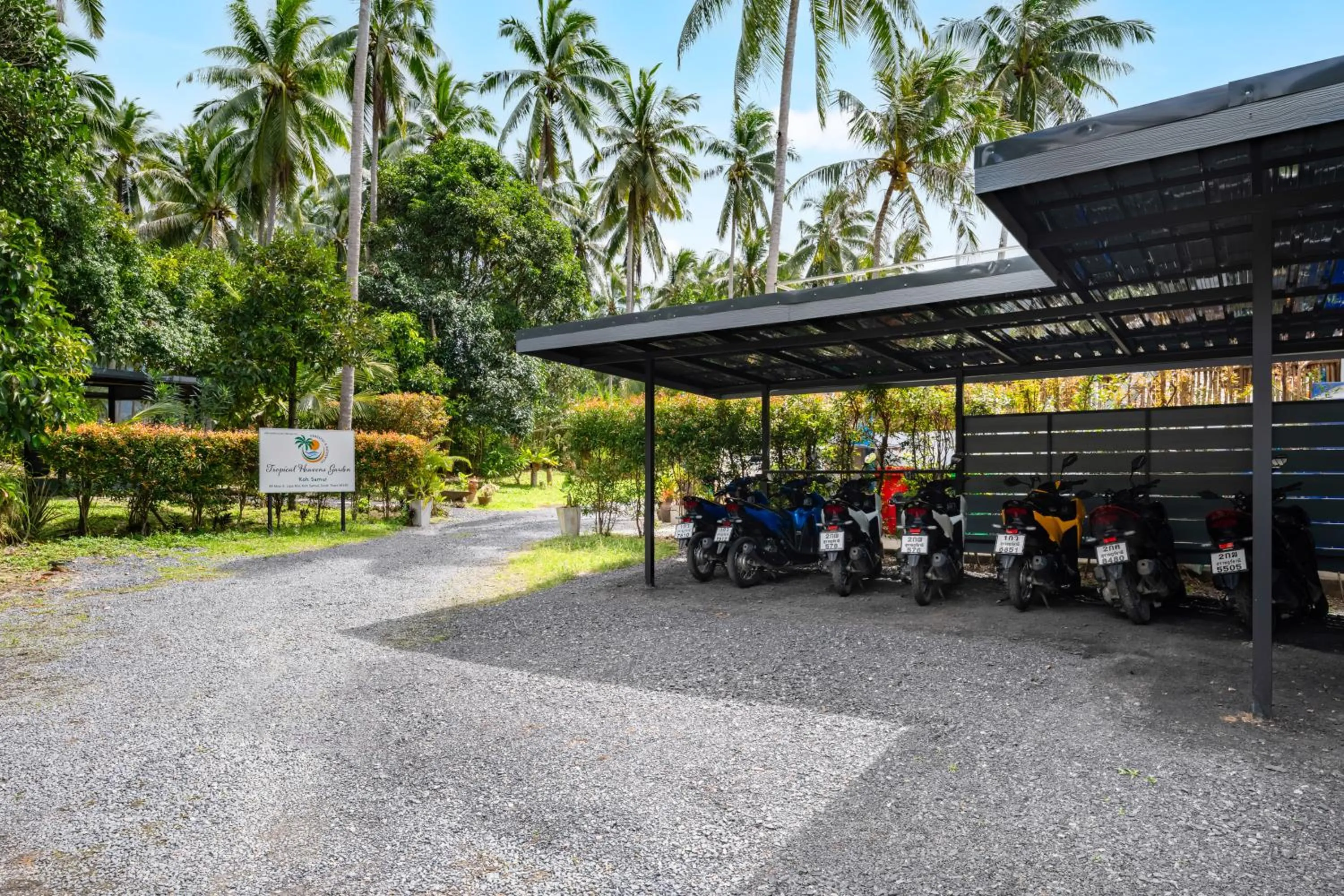 Parking in Tropical Heavens Garden Samui