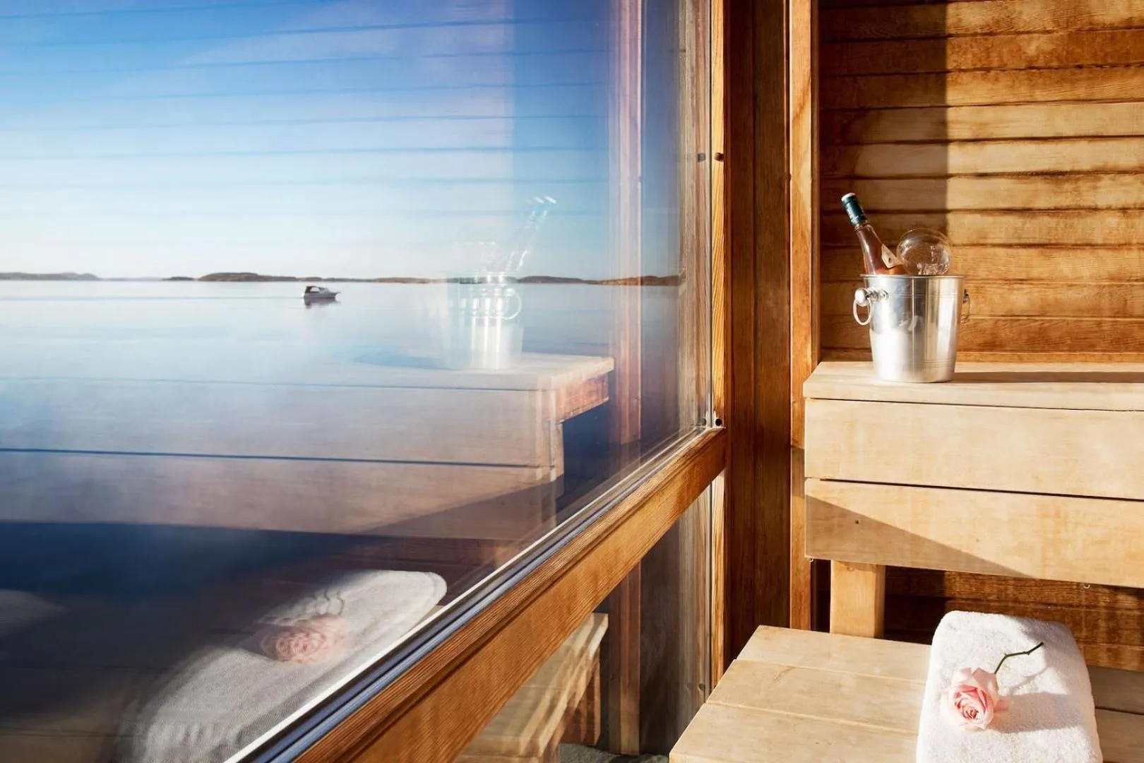Sauna in Strandflickornas Husen invid Havet