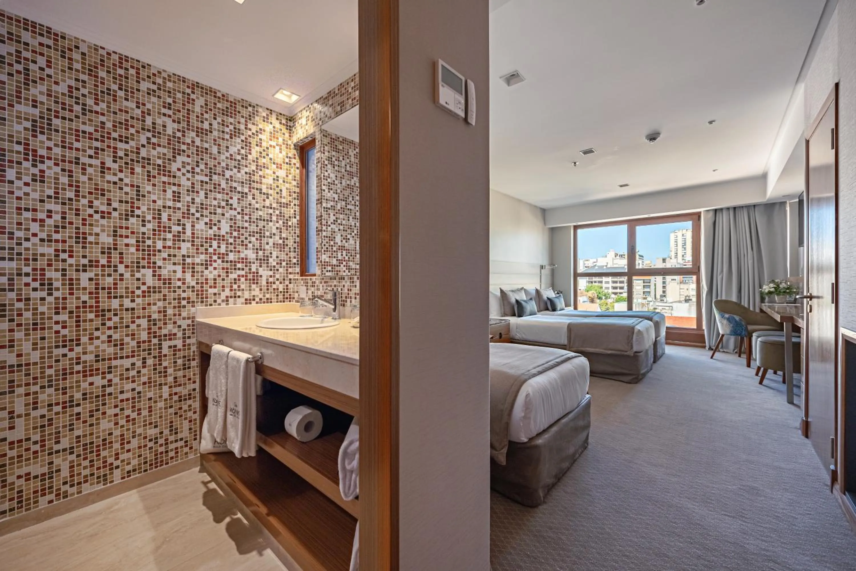 Bed in HOTEL KONKE MAR DEL PLATA