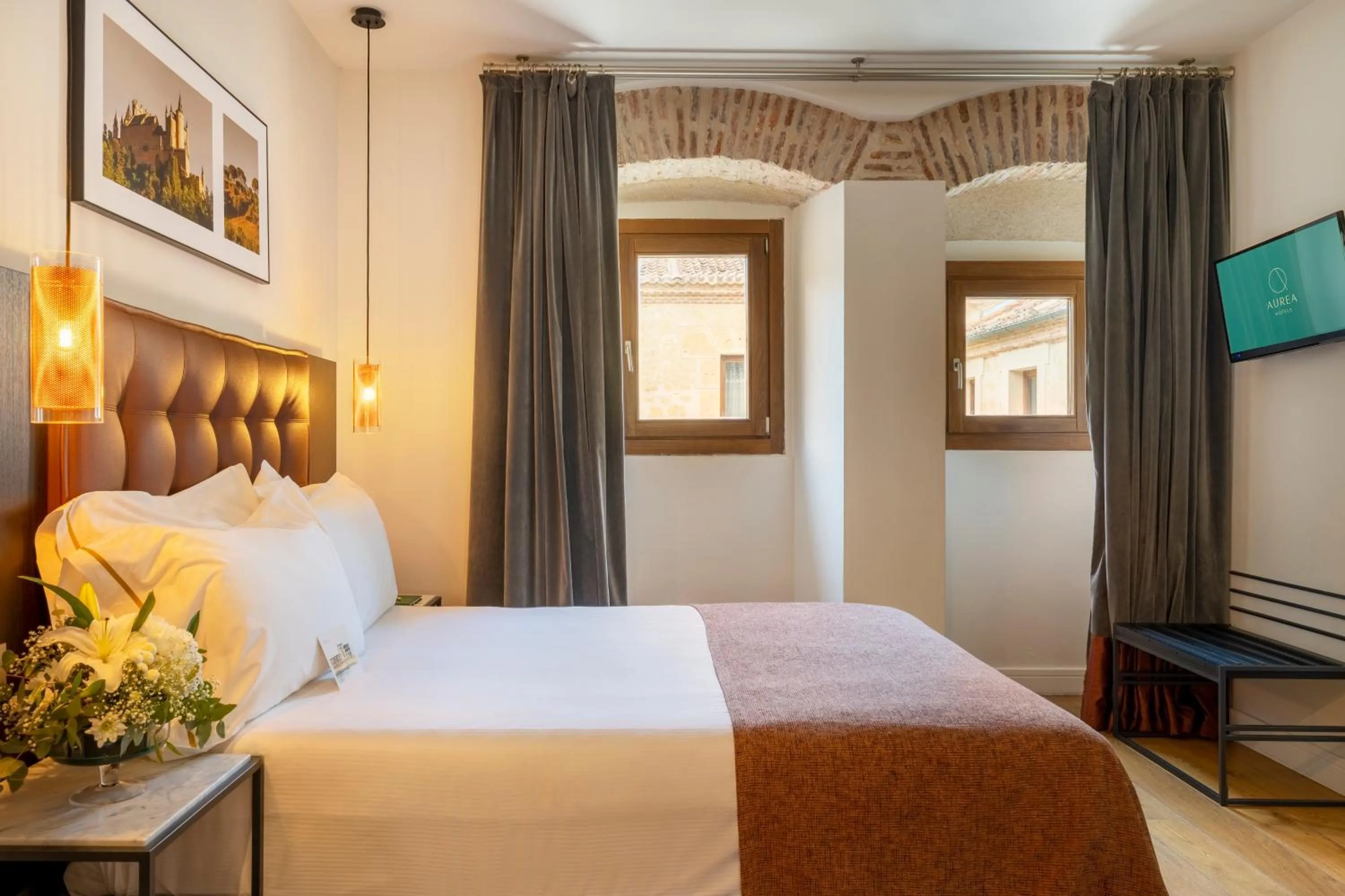 View (from property/room), Bed in Áurea Convento Capuchinos by Eurostars Hotel Company