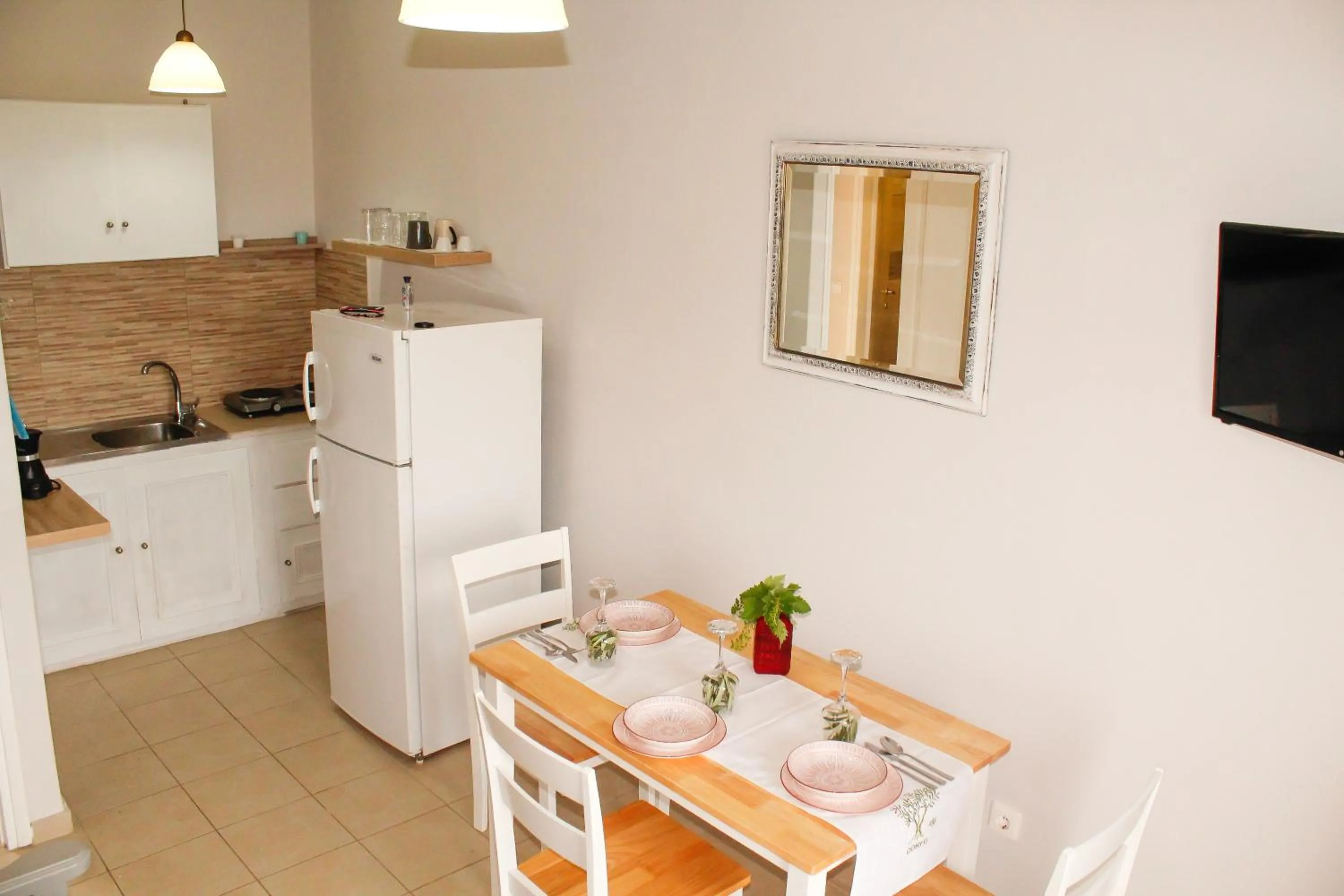 kitchen in Braziliana Apartments Corfu