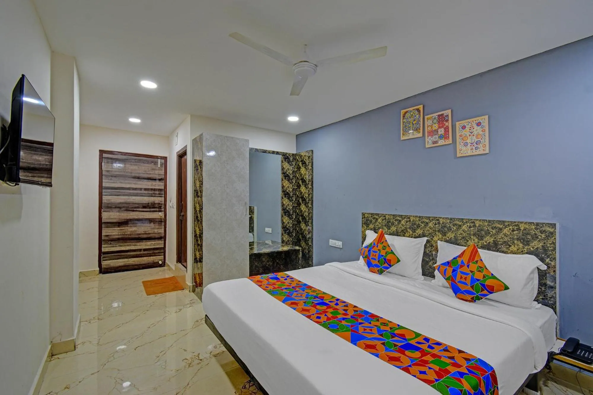 Bed in FabHotel Rio - Nr Ramoji Filmcity, LB Nagar