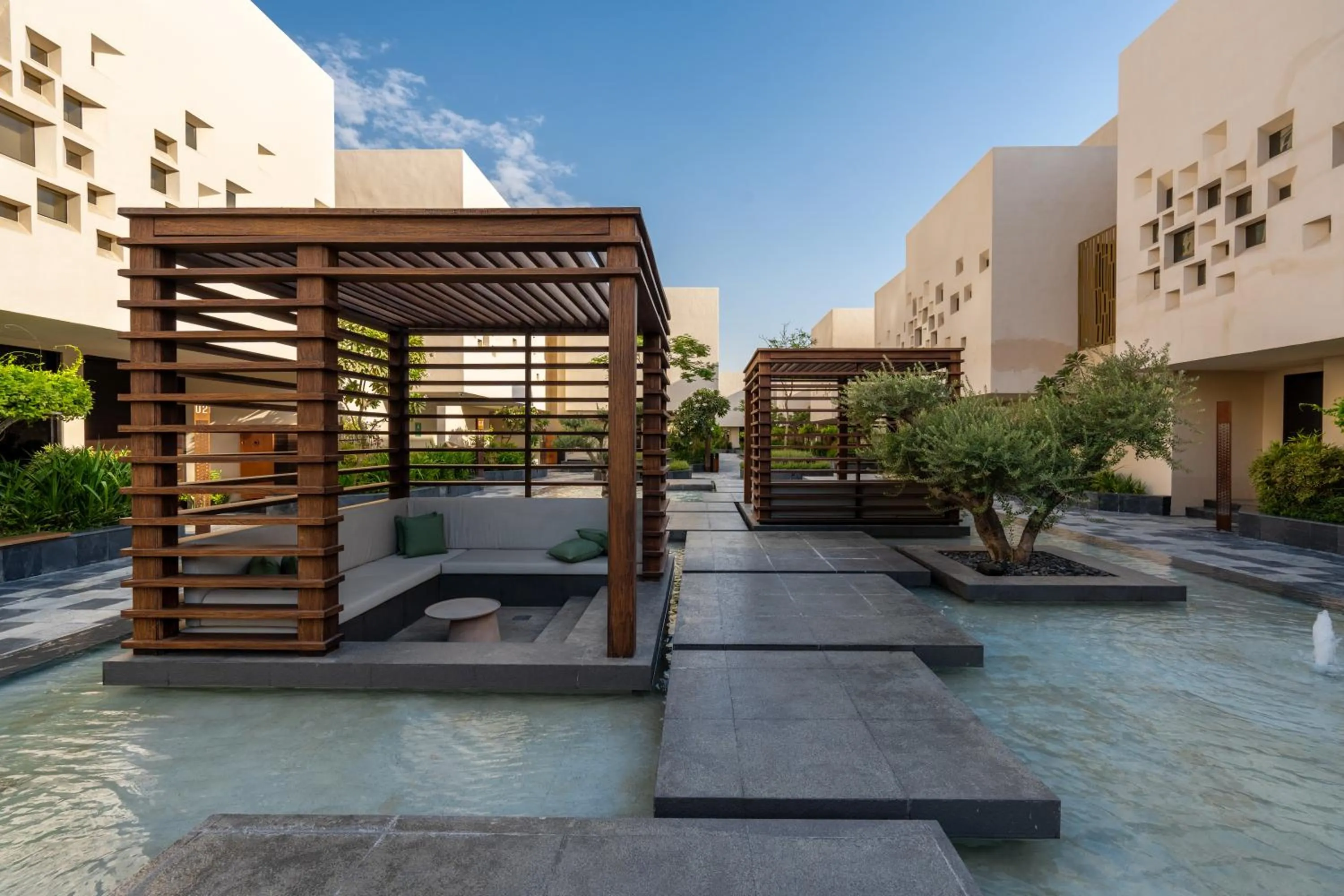 Inner courtyard view in The Biltmore Hotel Villas, Dubai