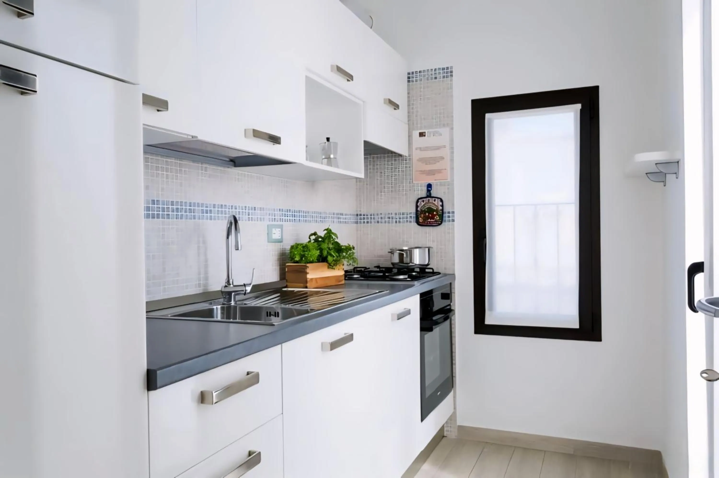 Kitchen or kitchenette in Le Rose Residence & Bici House