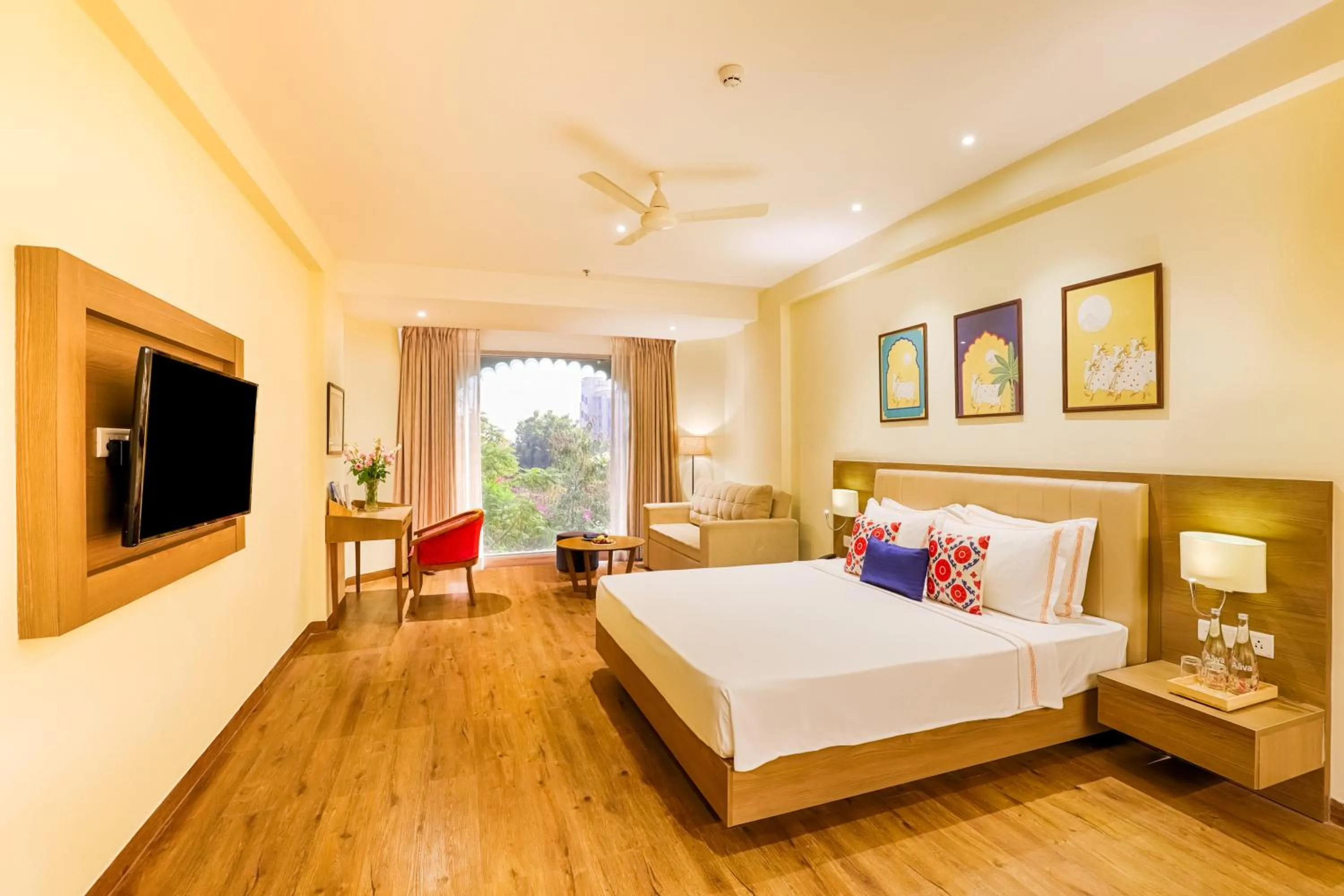 Bedroom, Bed in Club Mahindra Udaipur