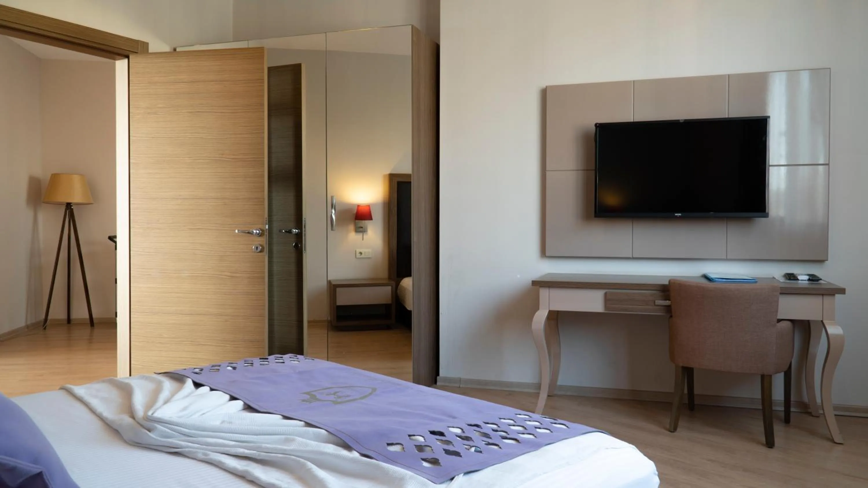 TV and multimedia, Bed in Ladies Beach Suite Hotel