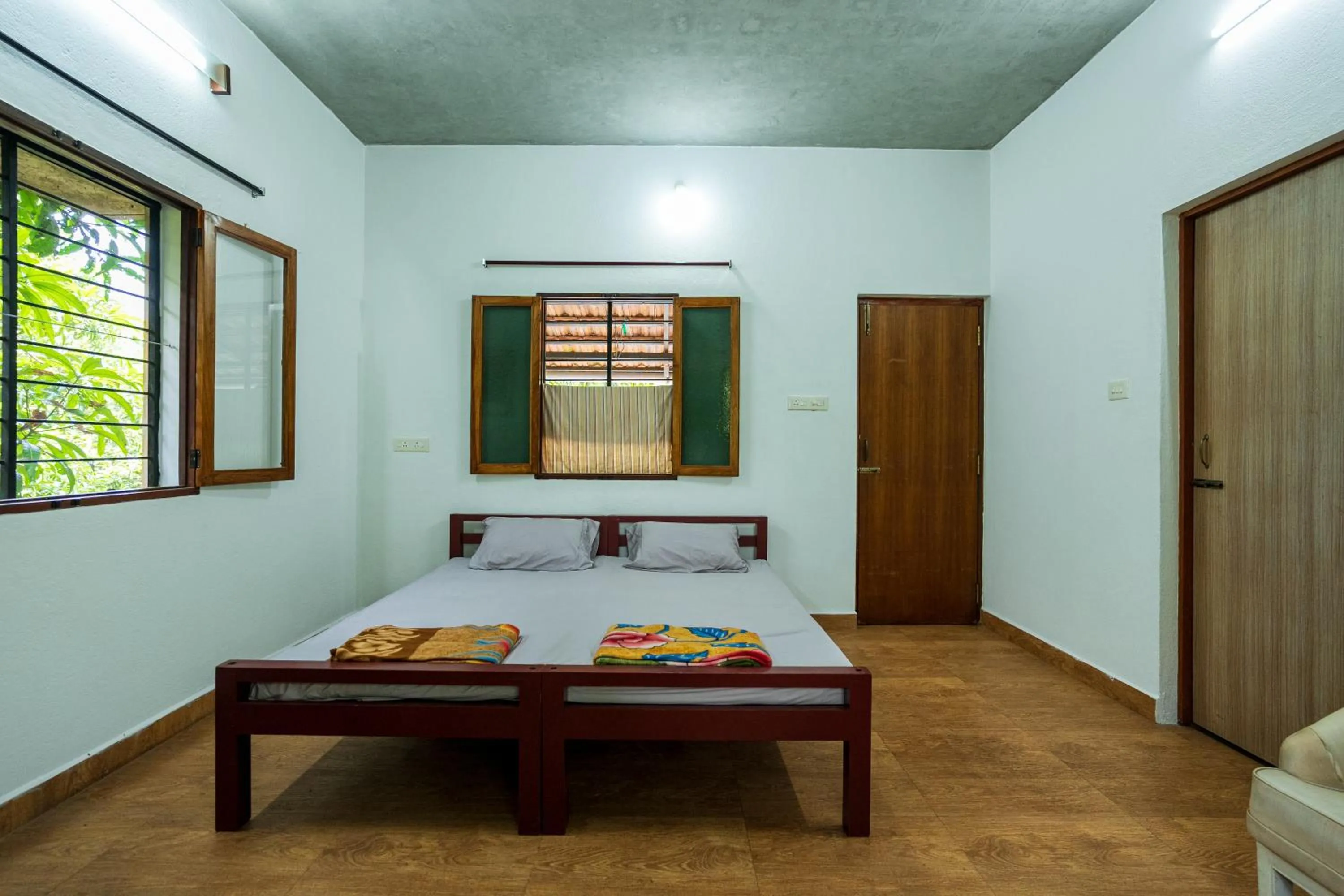 Bed in Aurovidya Retreat