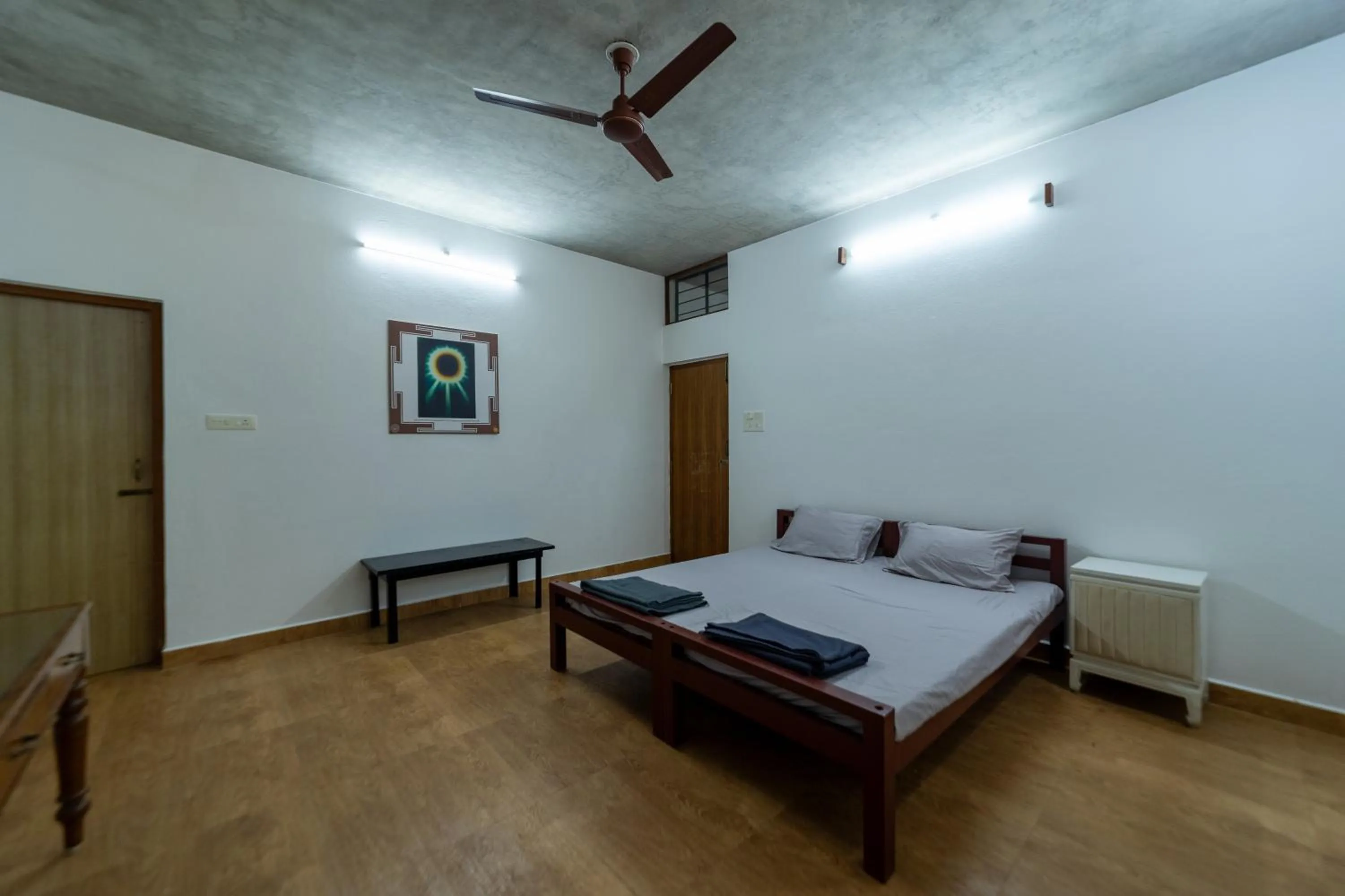Bedroom in Aurovidya Retreat