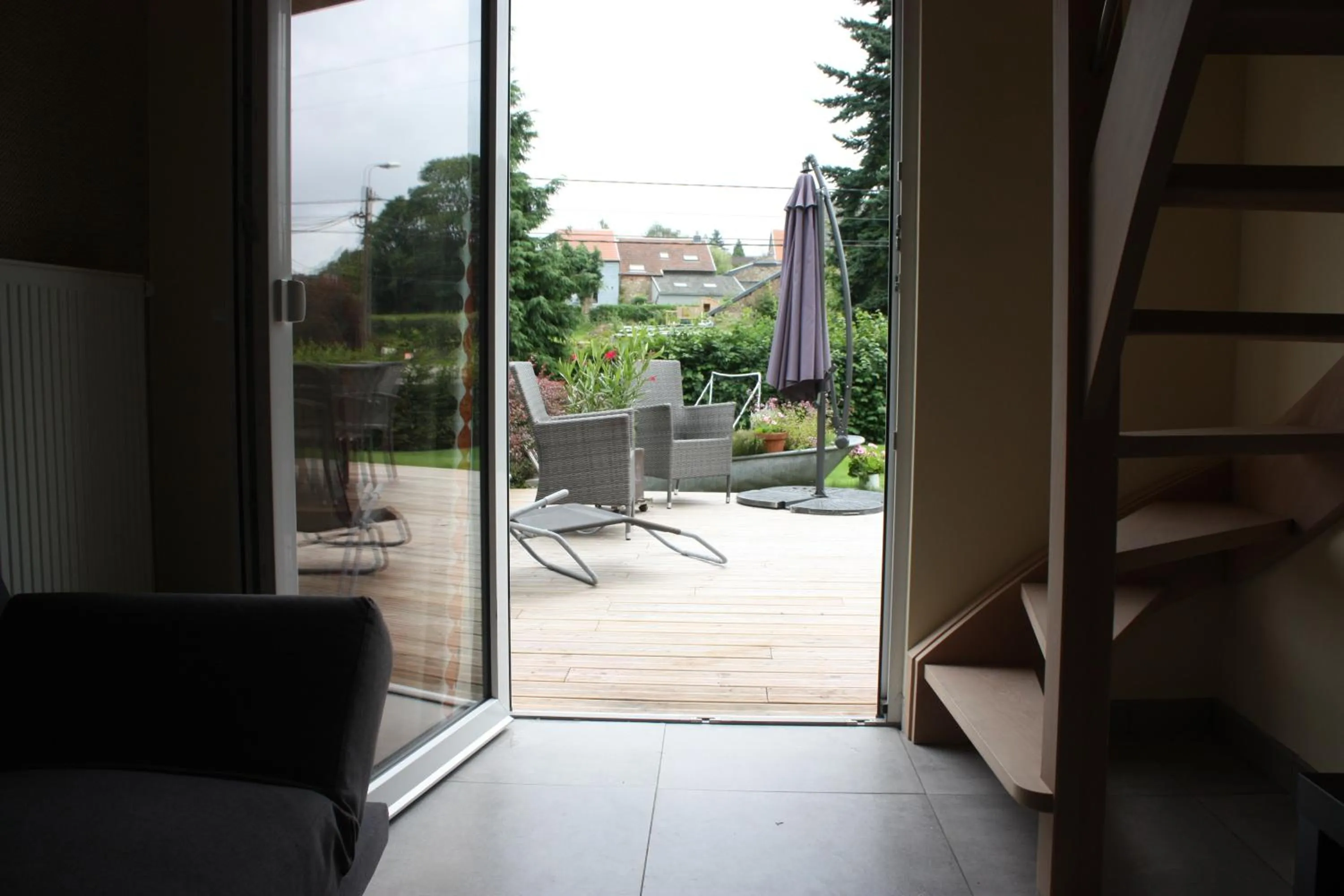 Patio in B&B Au coin des sources