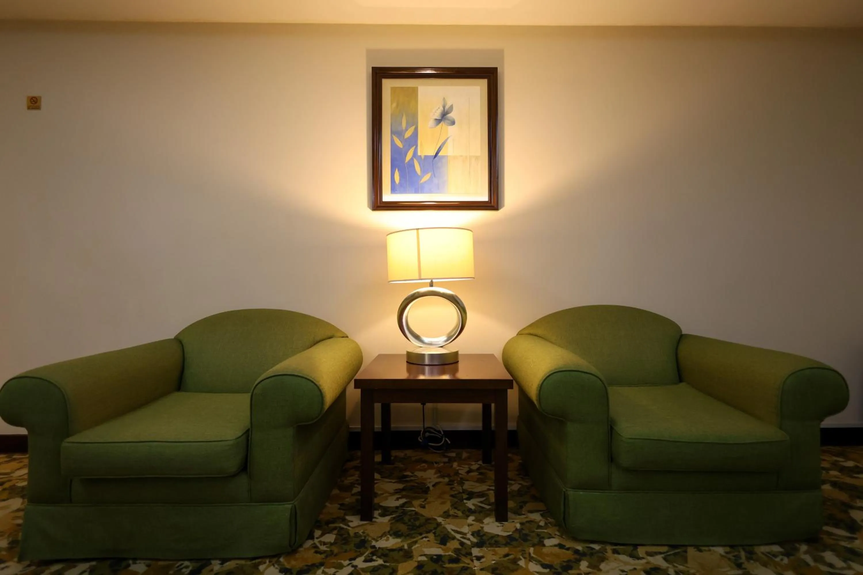 Seating area in Aavri Hotel