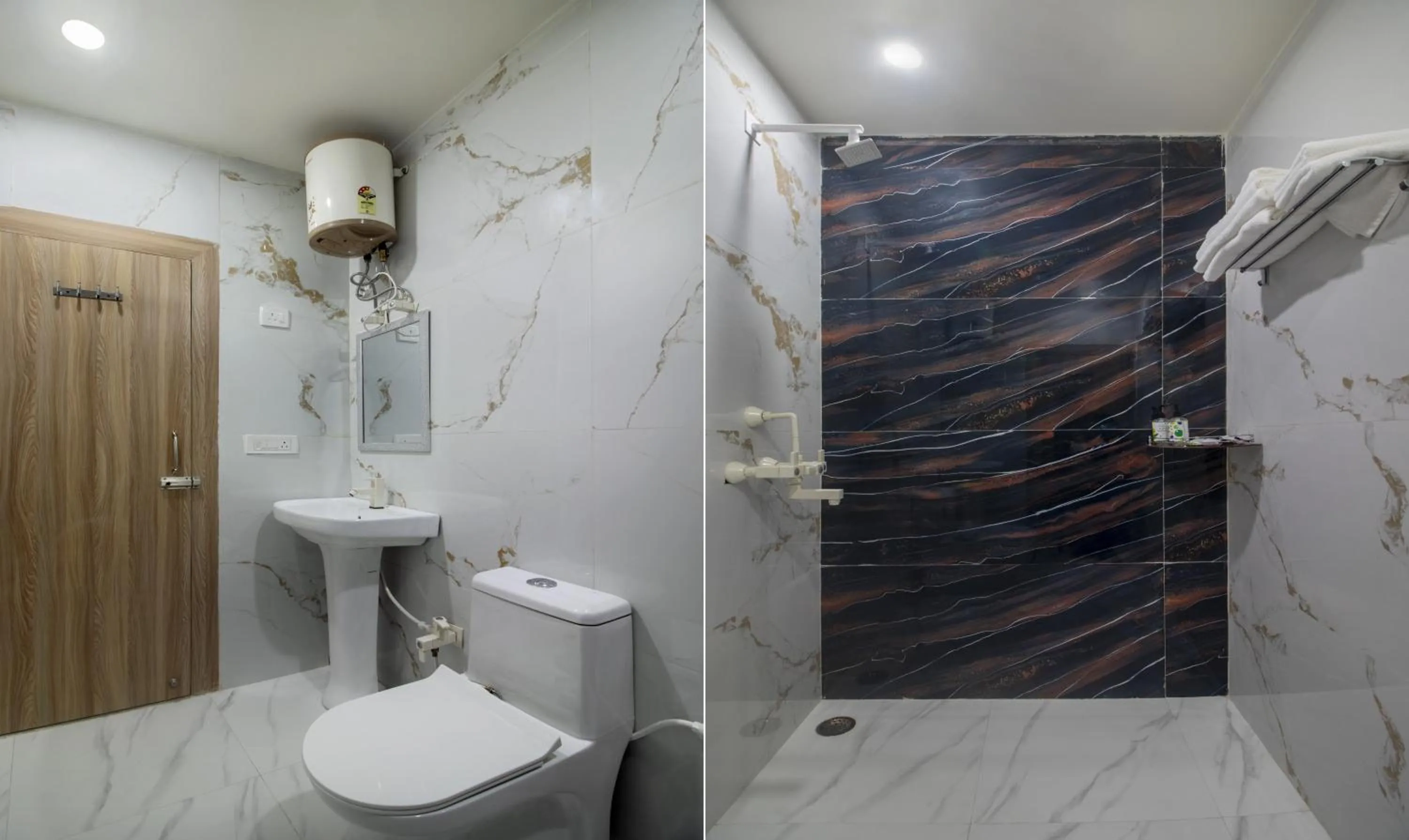 Bathroom in Itsy Hotels Krishna Residency, Govardhan Chauraha