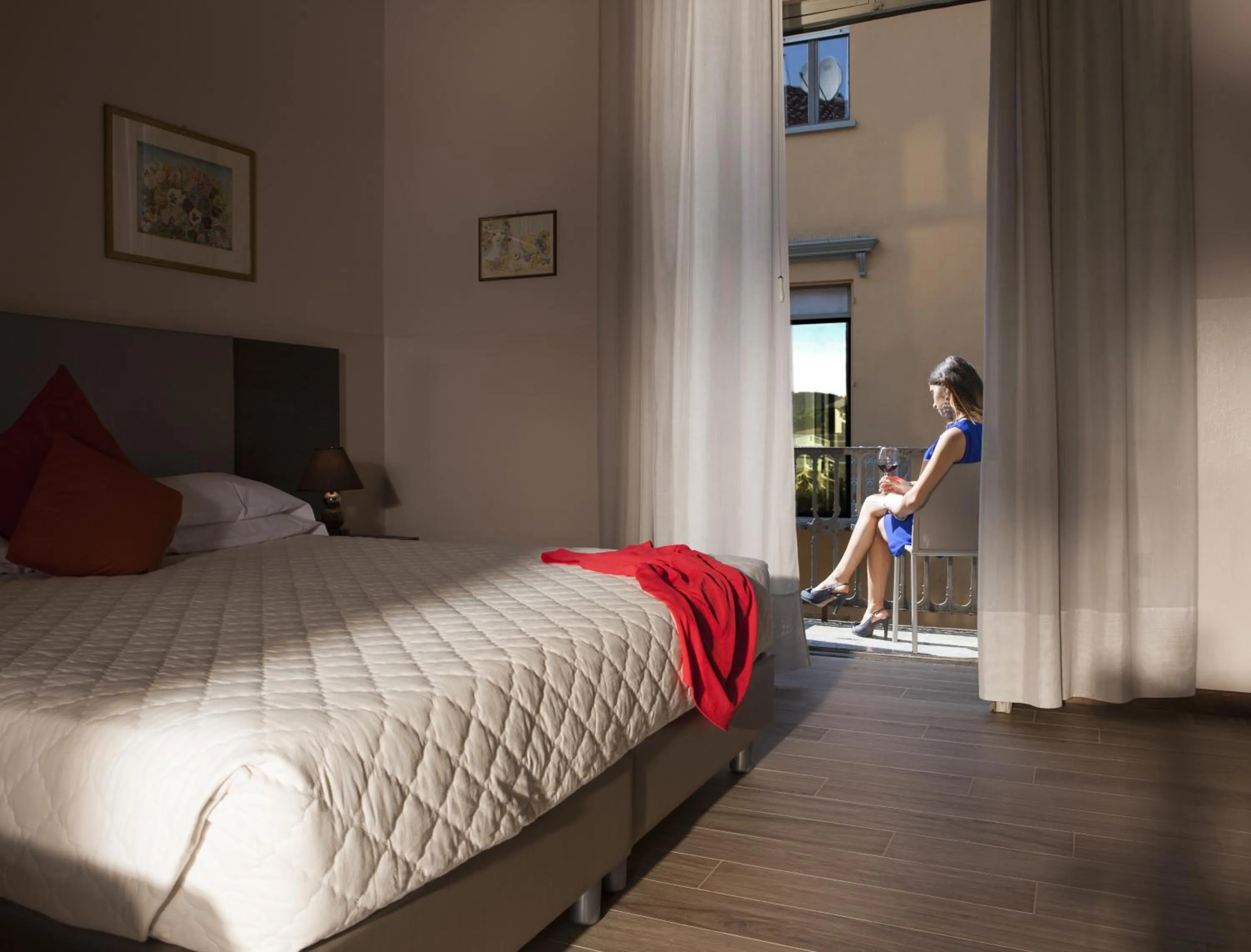 Balcony/Terrace, Bed in Residence Caffé Savona