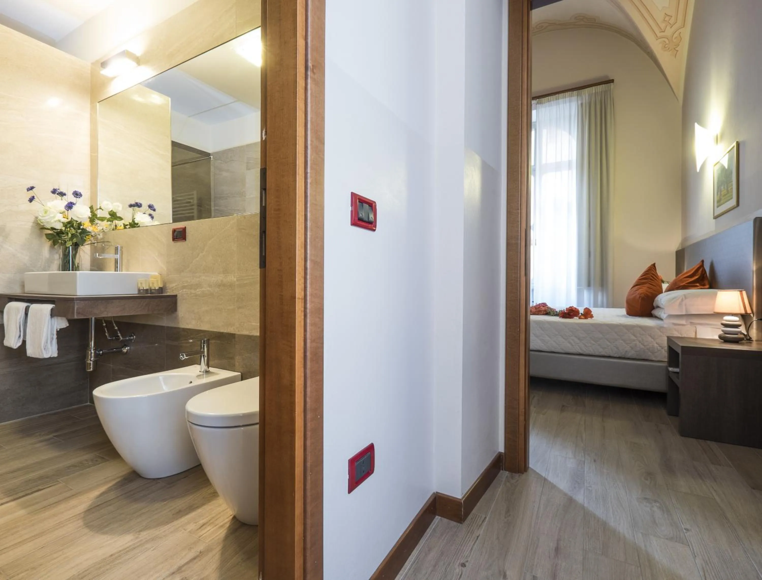 Bathroom, Bed in Residence Caffé Savona
