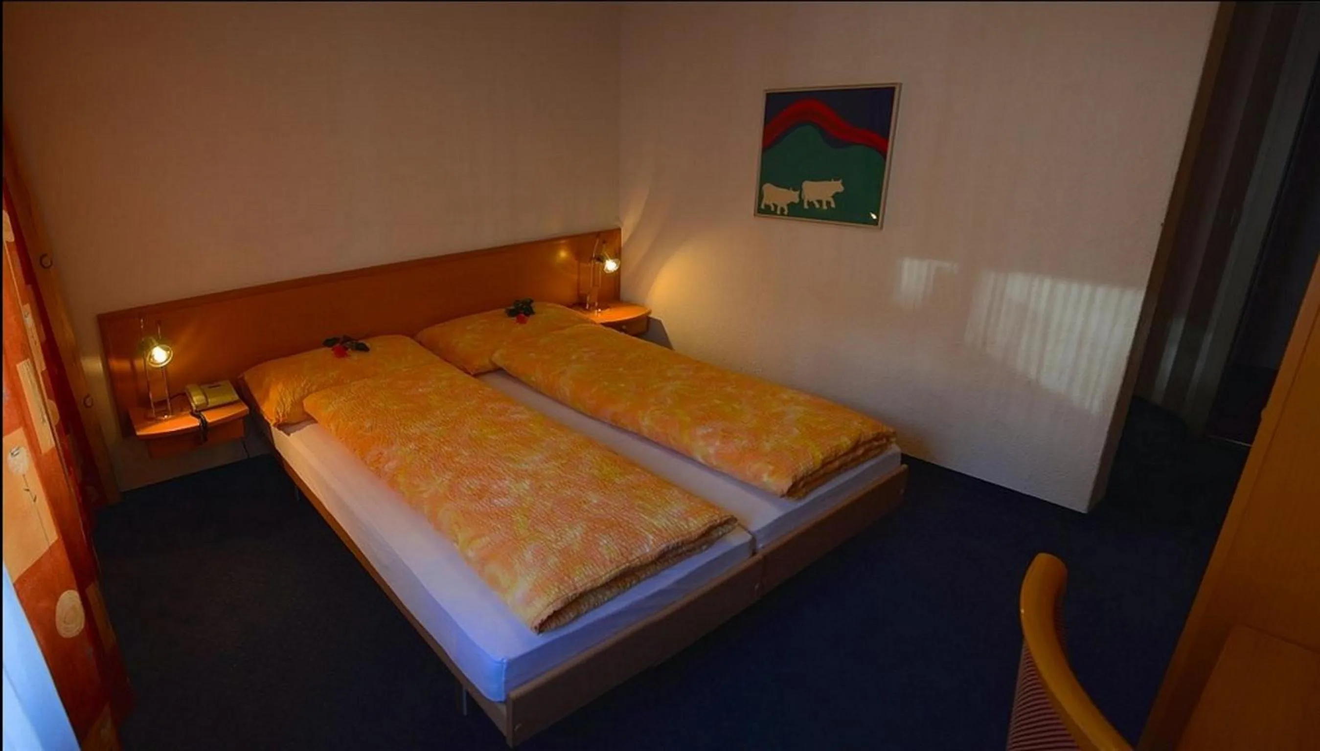 Bed in Hotel Eigerblick