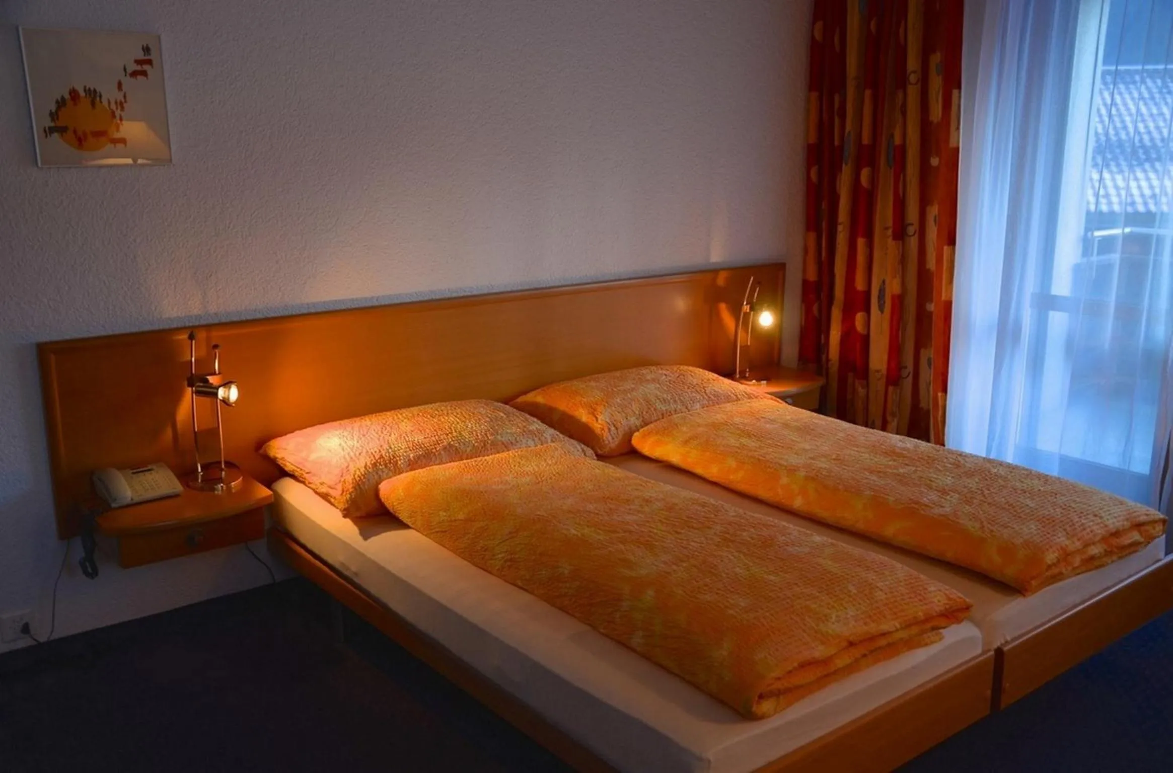 Bed in Hotel Eigerblick