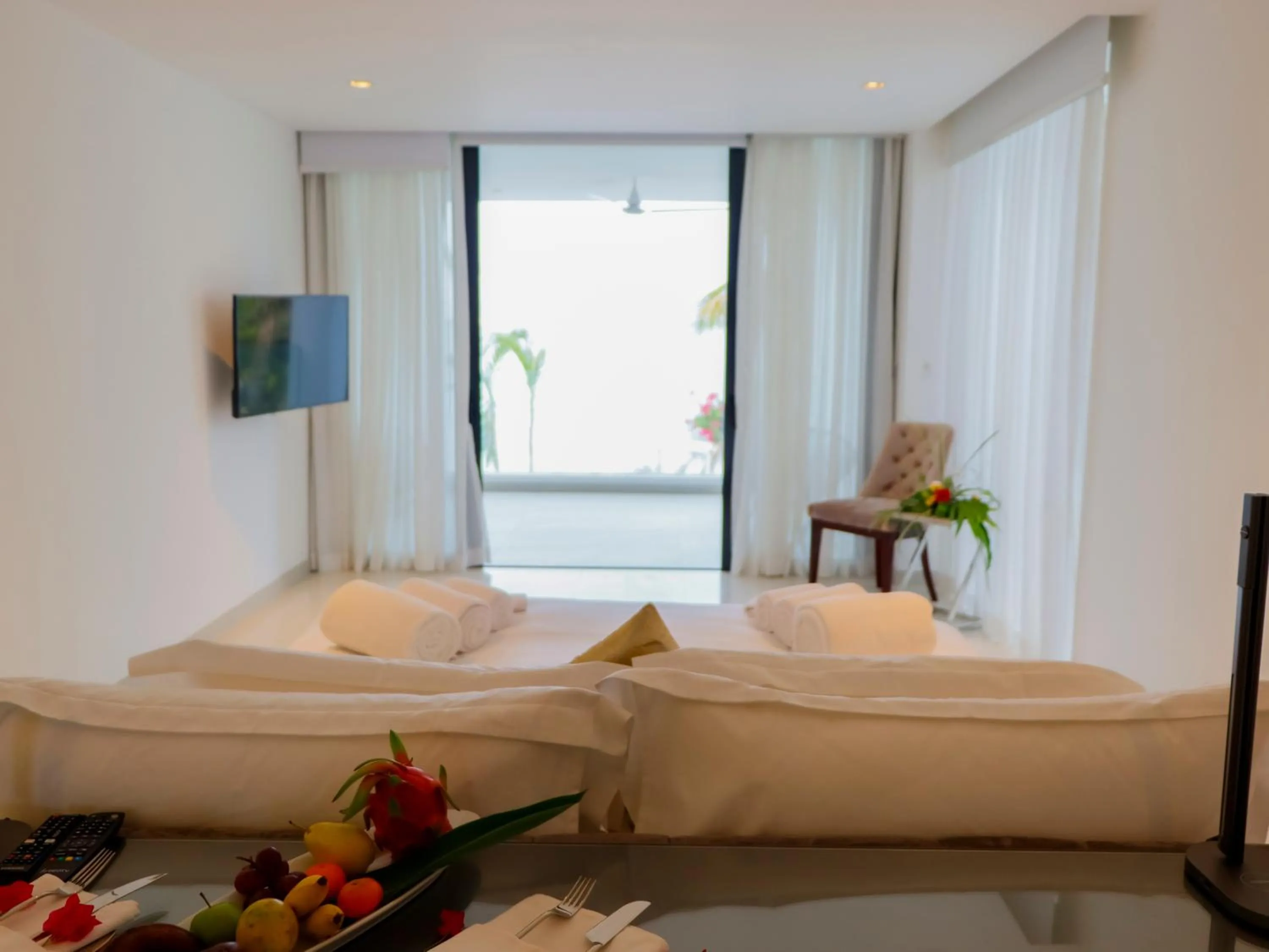 View (from property/room), Bed in Agandau House