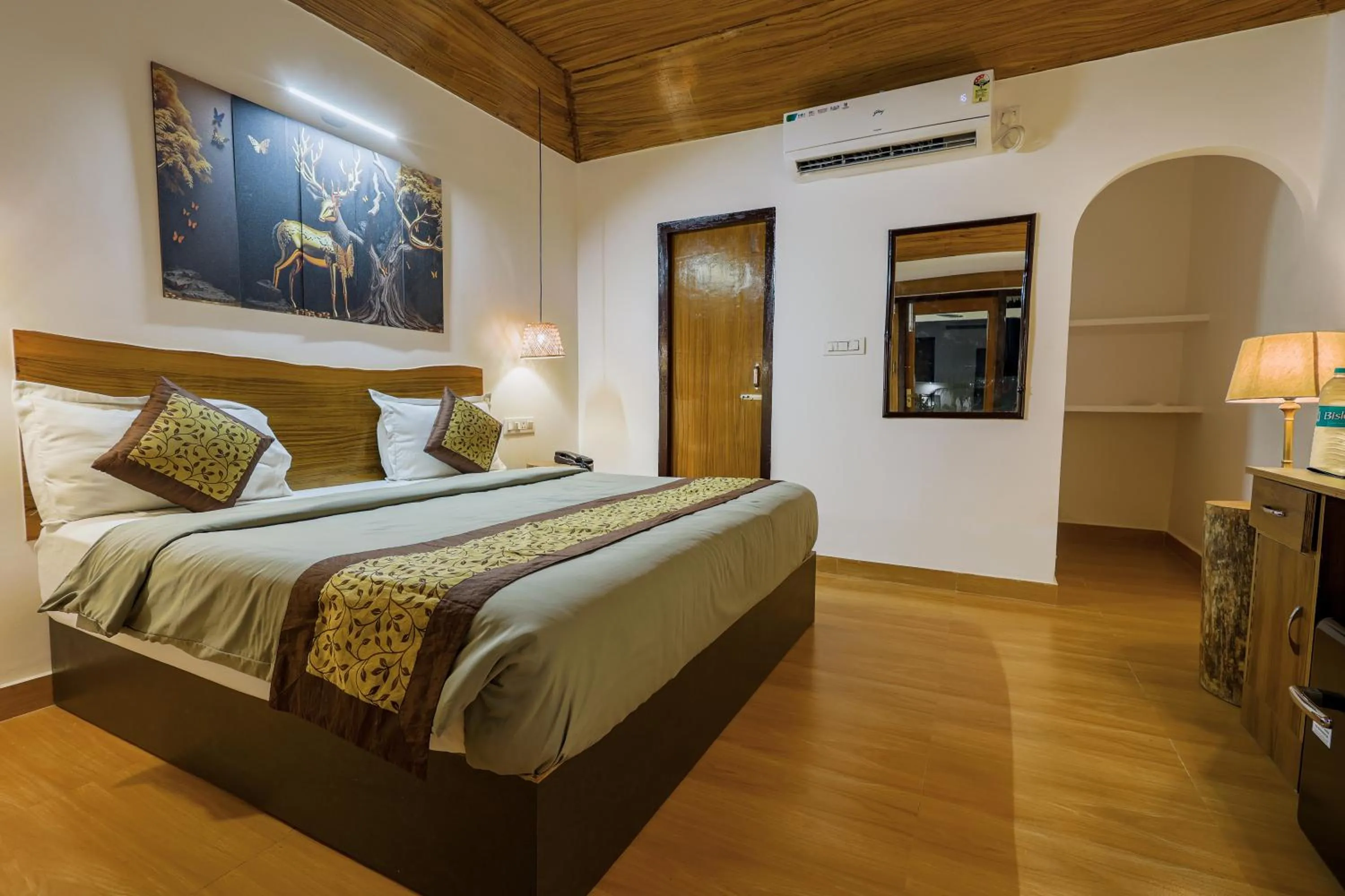 Bed in Wild Planet Corbett Hotel and Resort
